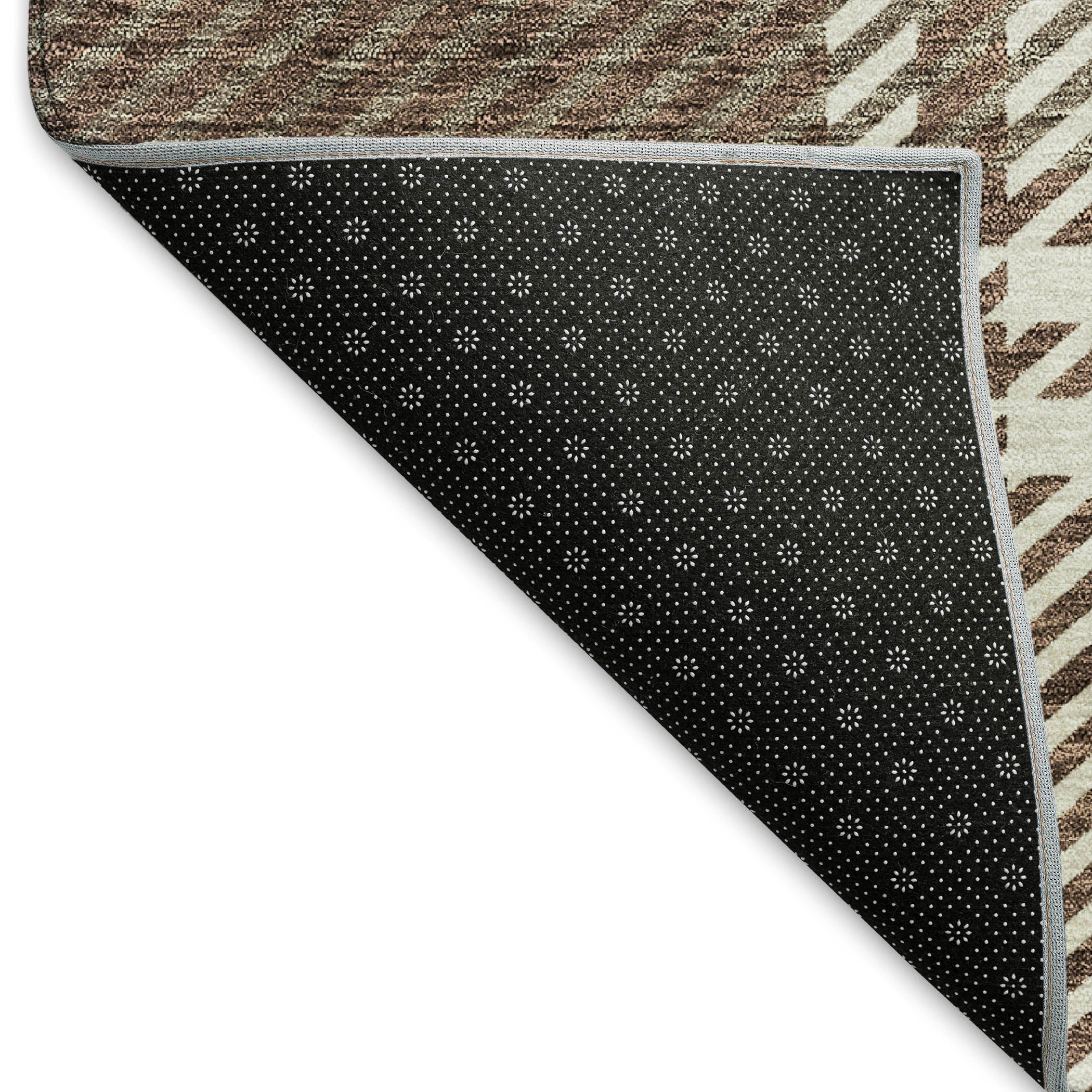 Chiang Mai Machine Washable Transitional Brown Rug 1'8" x 2'6" #shape_Rectangle