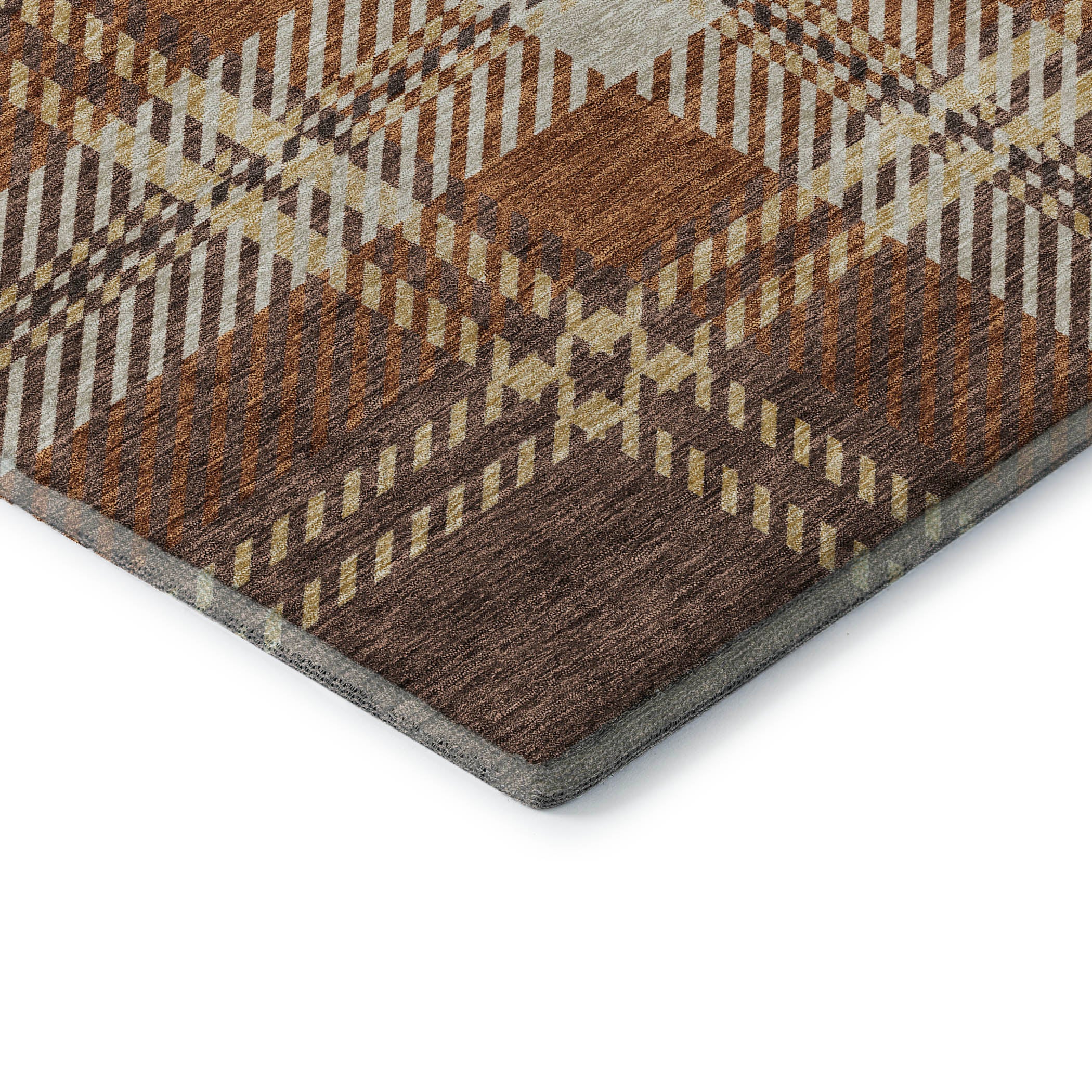Chiang Mai Machine Washable Transitional Chocolate Brown Rug 1'8" x 2'6" #shape_Rectangle