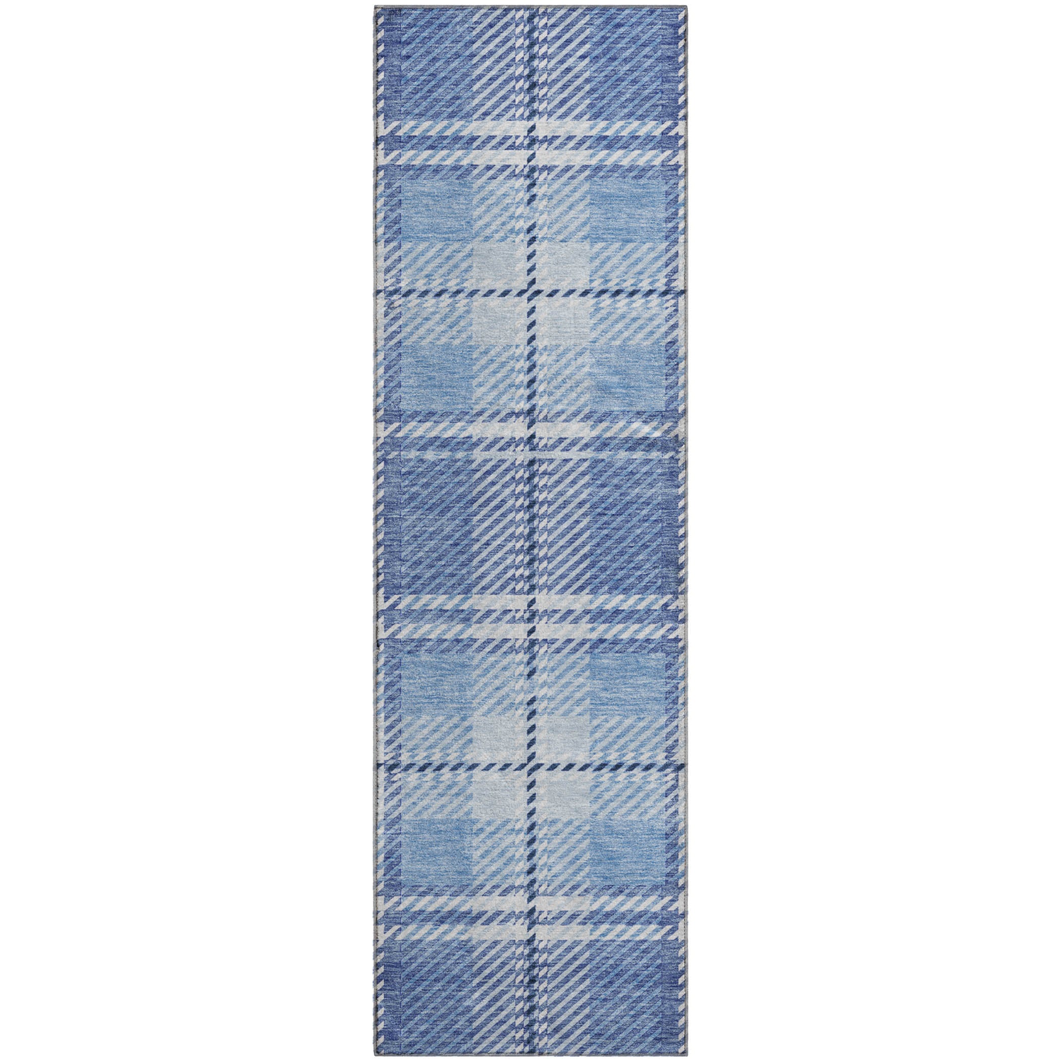 Chiang Mai Machine Washable Transitional Denim Blue Rug 2'3" x 7'6" #shape_Runner