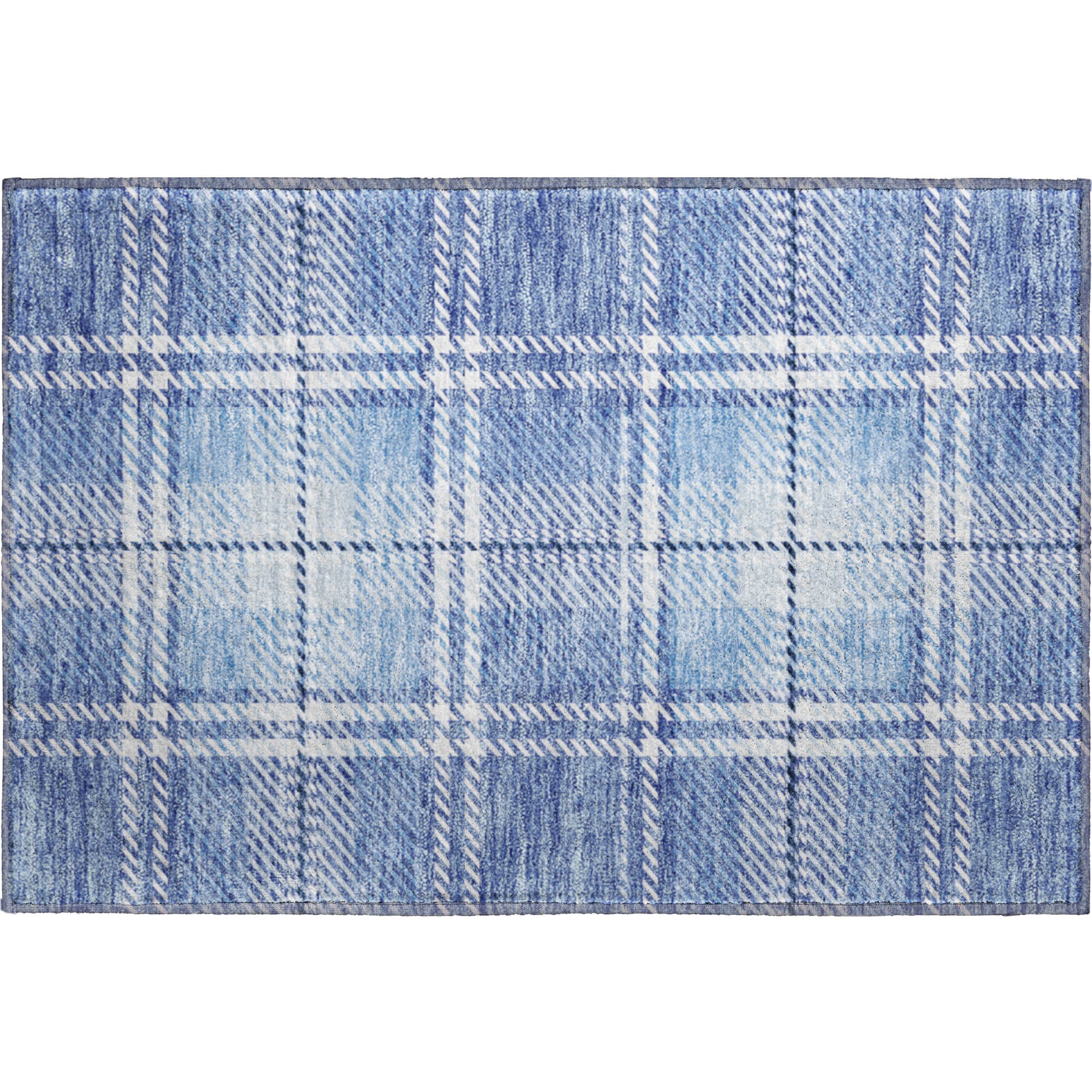 Chiang Mai Machine Washable Transitional Denim Blue Rug 1'8" x 2'6" #shape_Rectangle