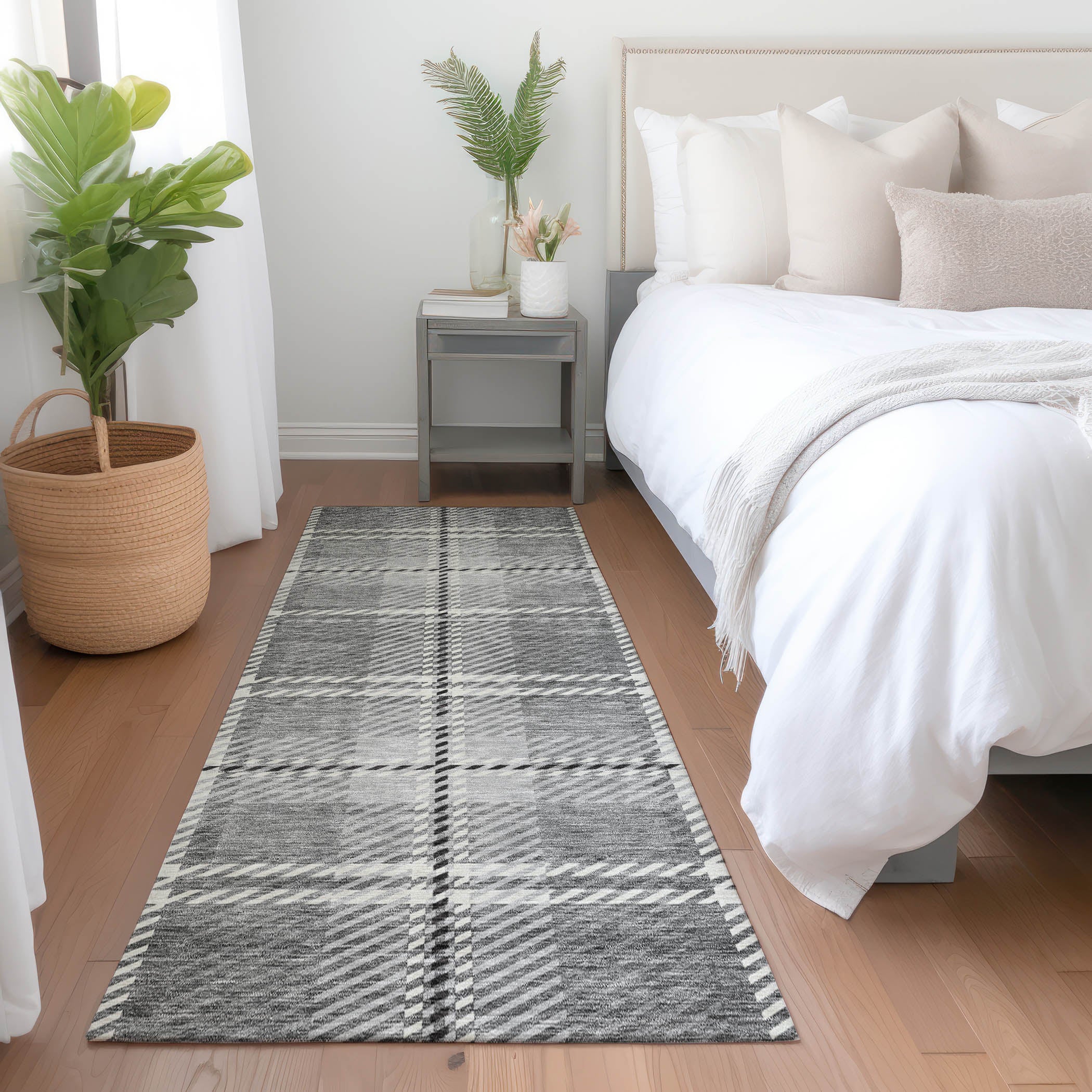 Chiang Mai Machine Washable Transitional Gray Rug 2'3" x 7'6" #shape_Runner
