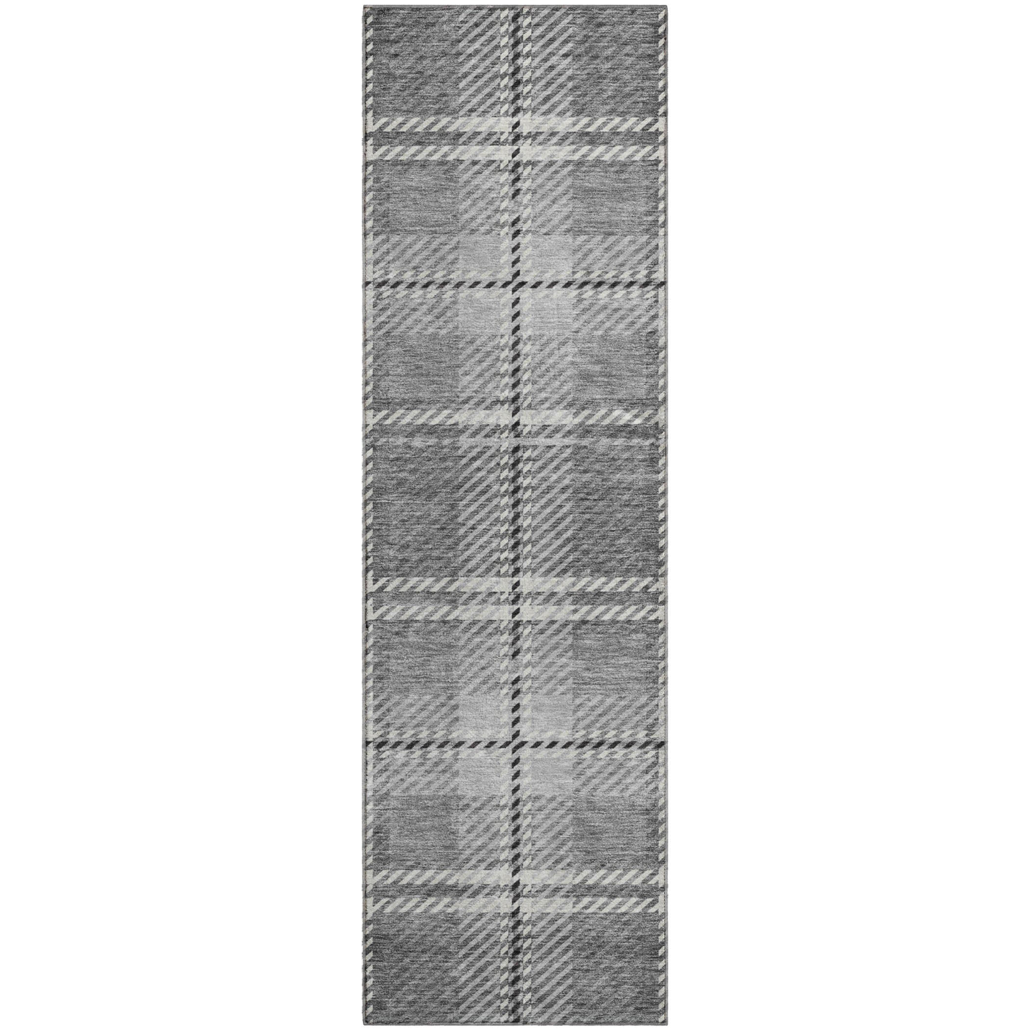 Chiang Mai Machine Washable Transitional Gray Rug 2'3" x 7'6" #shape_Runner