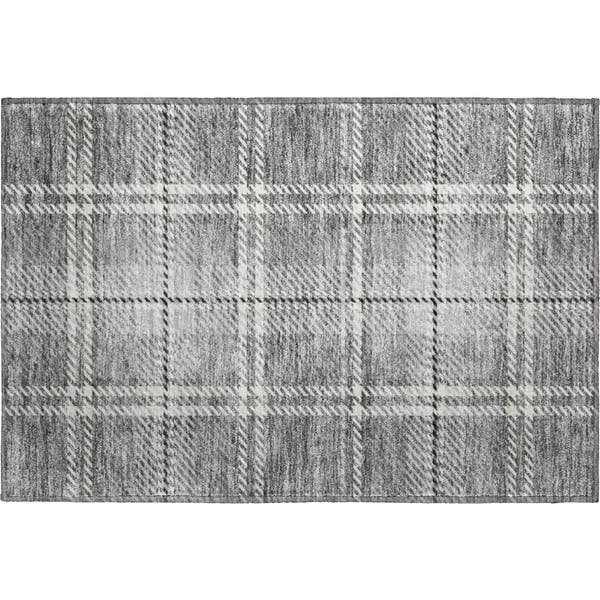 Chiang Mai Machine Washable Transitional Gray Rug 1'8" x 2'6"
