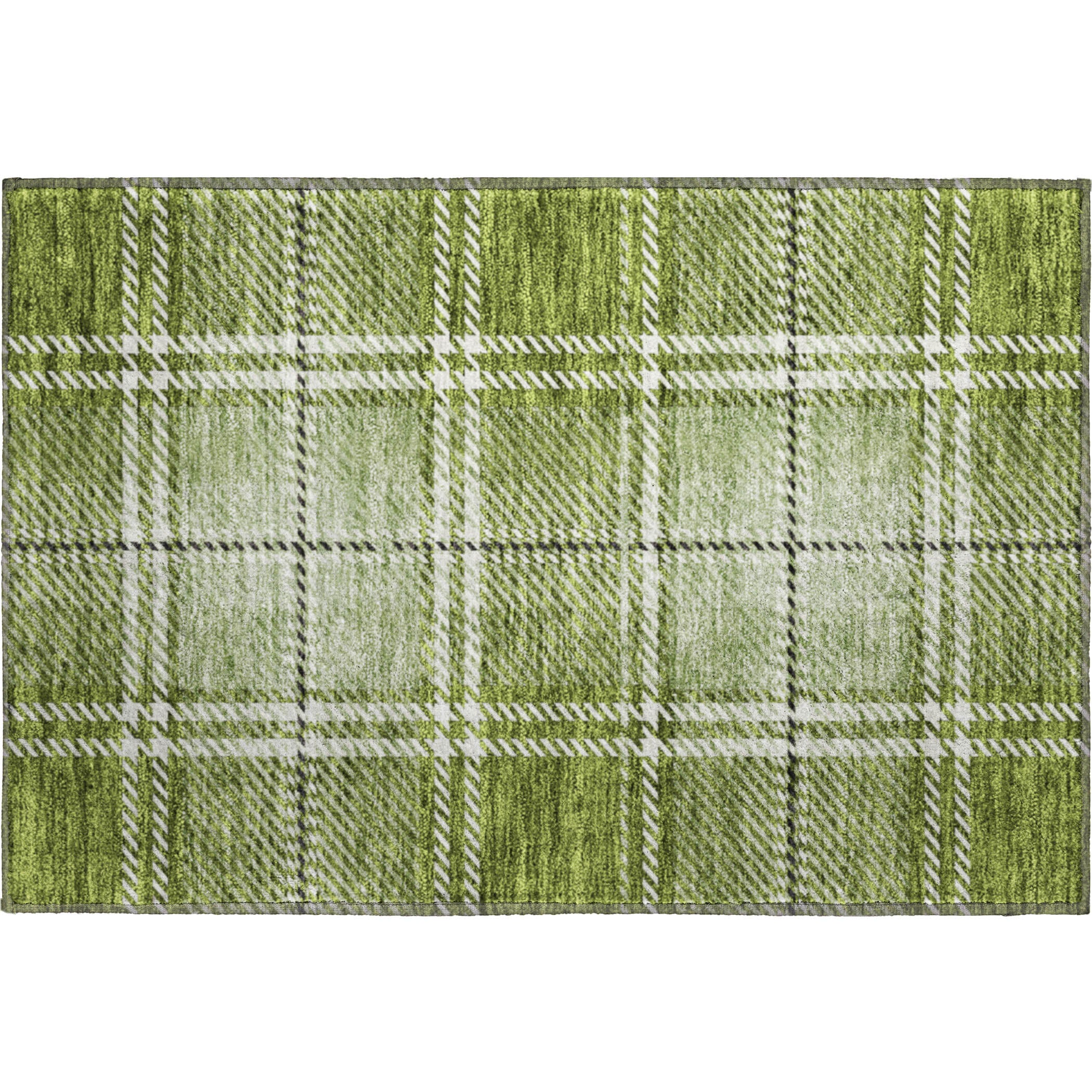 Chiang Mai Machine Washable Transitional Green Rug 1'8" x 2'6" #shape_Rectangle