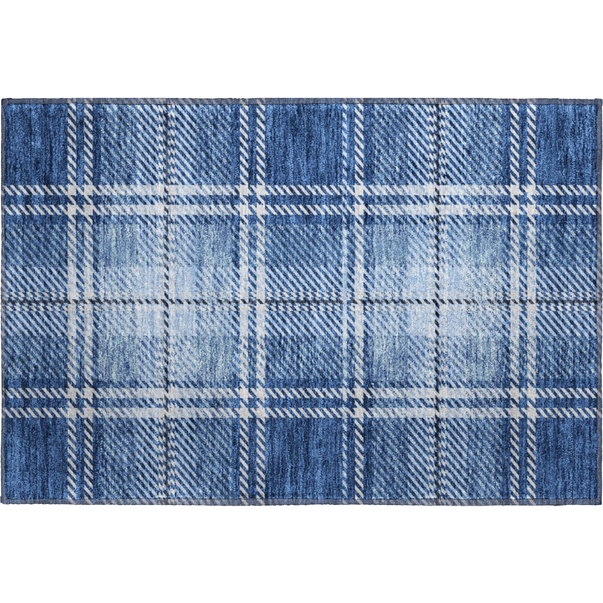 Chiang Mai Machine Washable Transitional Navy Blue Rug 1'8" x 2'6" #shape_Rectangle