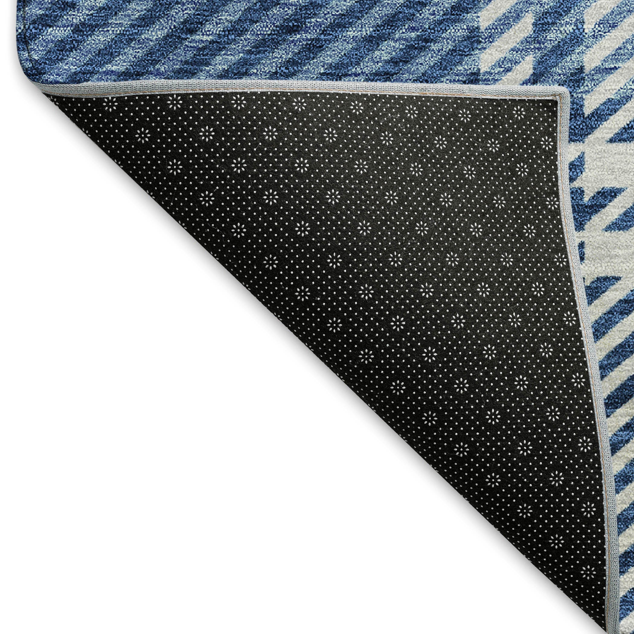 Chiang Mai Machine Washable Transitional Navy Blue Rug 1'8" x 2'6" #shape_Rectangle