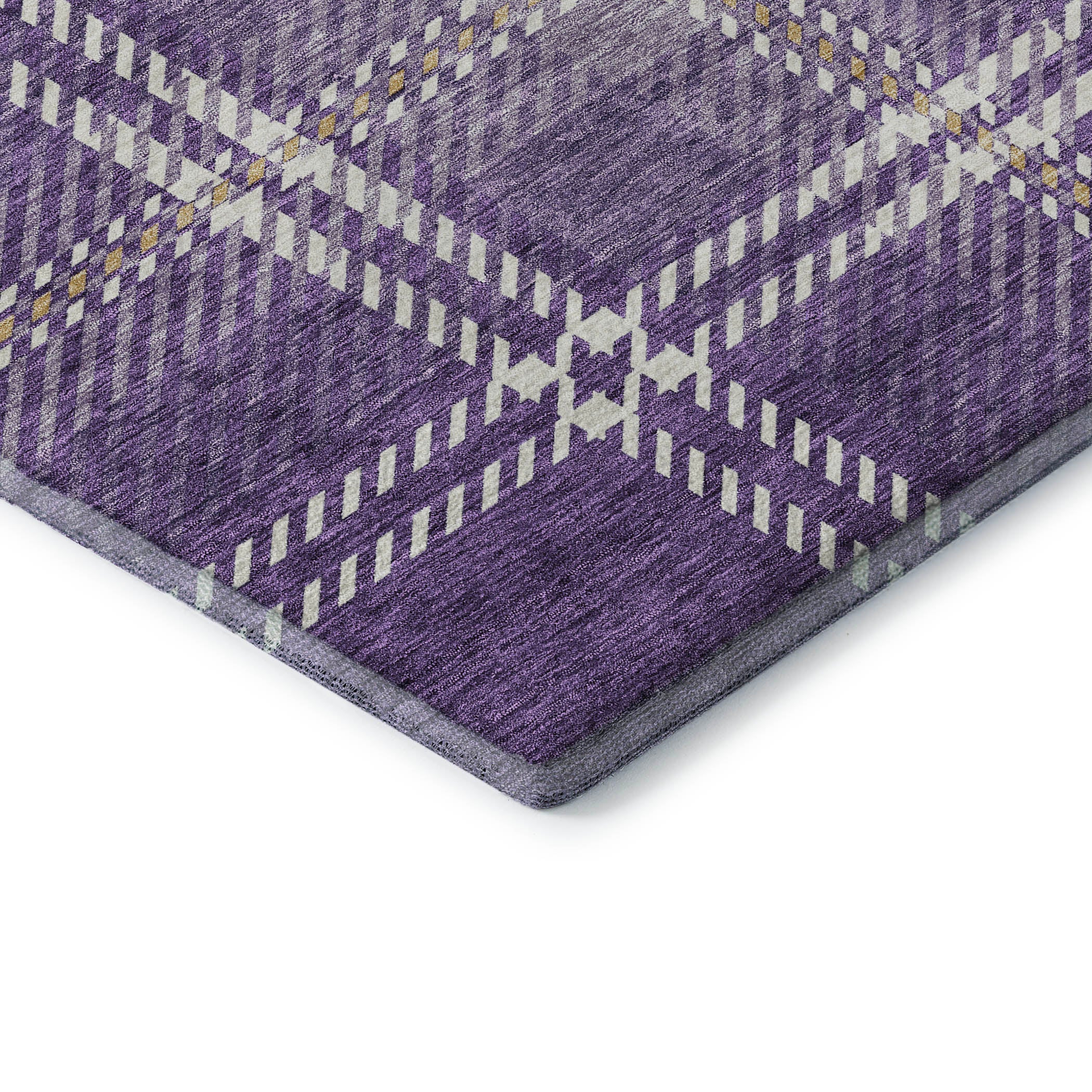 Chiang Mai Machine Washable Transitional Purple Rug 1'8" x 2'6" #shape_Rectangle