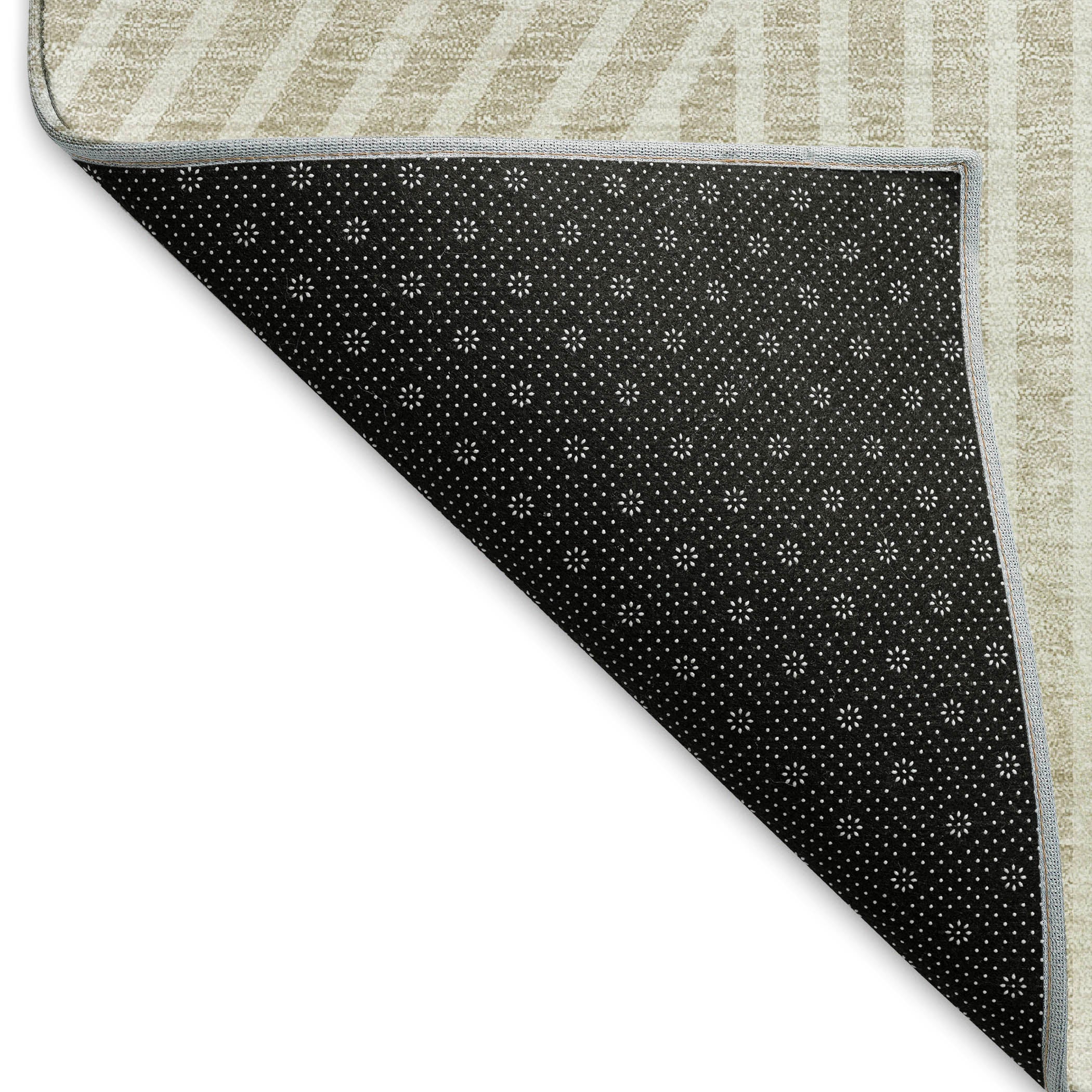 Bern Machine Washable Transitional Beige Brown Rug 1'8" x 2'6" #shape_Rectangle