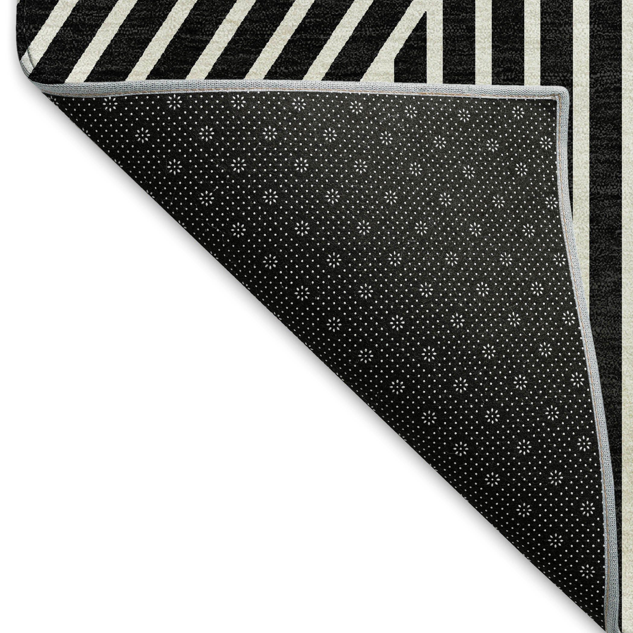 Bern Machine Washable Transitional Black Rug 1'8" x 2'6" #shape_Rectangle