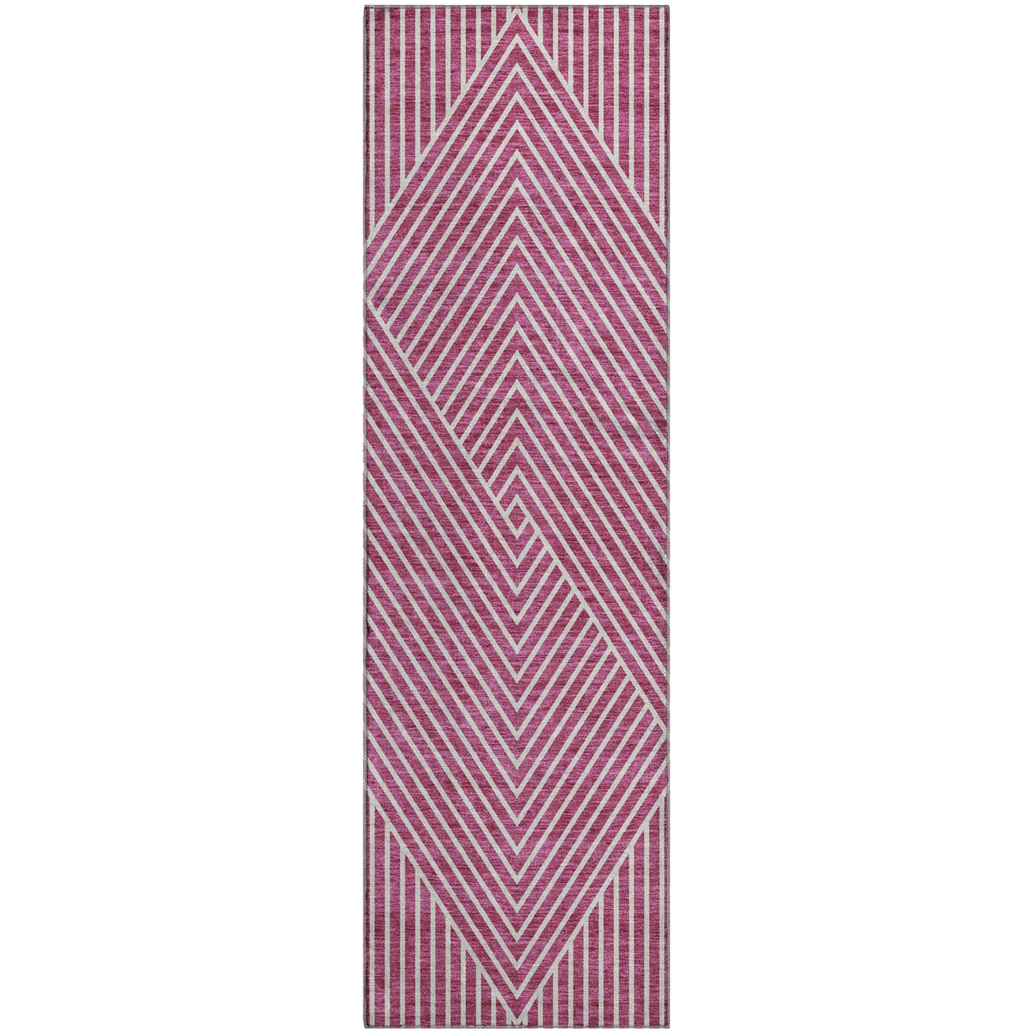 Bern Machine Washable Transitional Blush Pink Rug 2'3" x 7'6" #shape_Runner