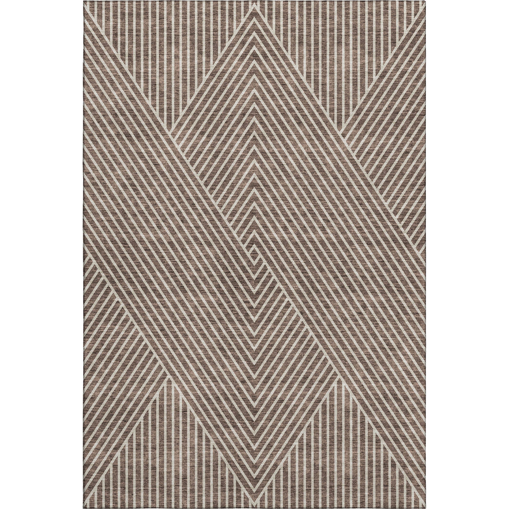 Bern Machine Washable Transitional Brown Rug 2'6" x 3'10" #shape_Rectangle