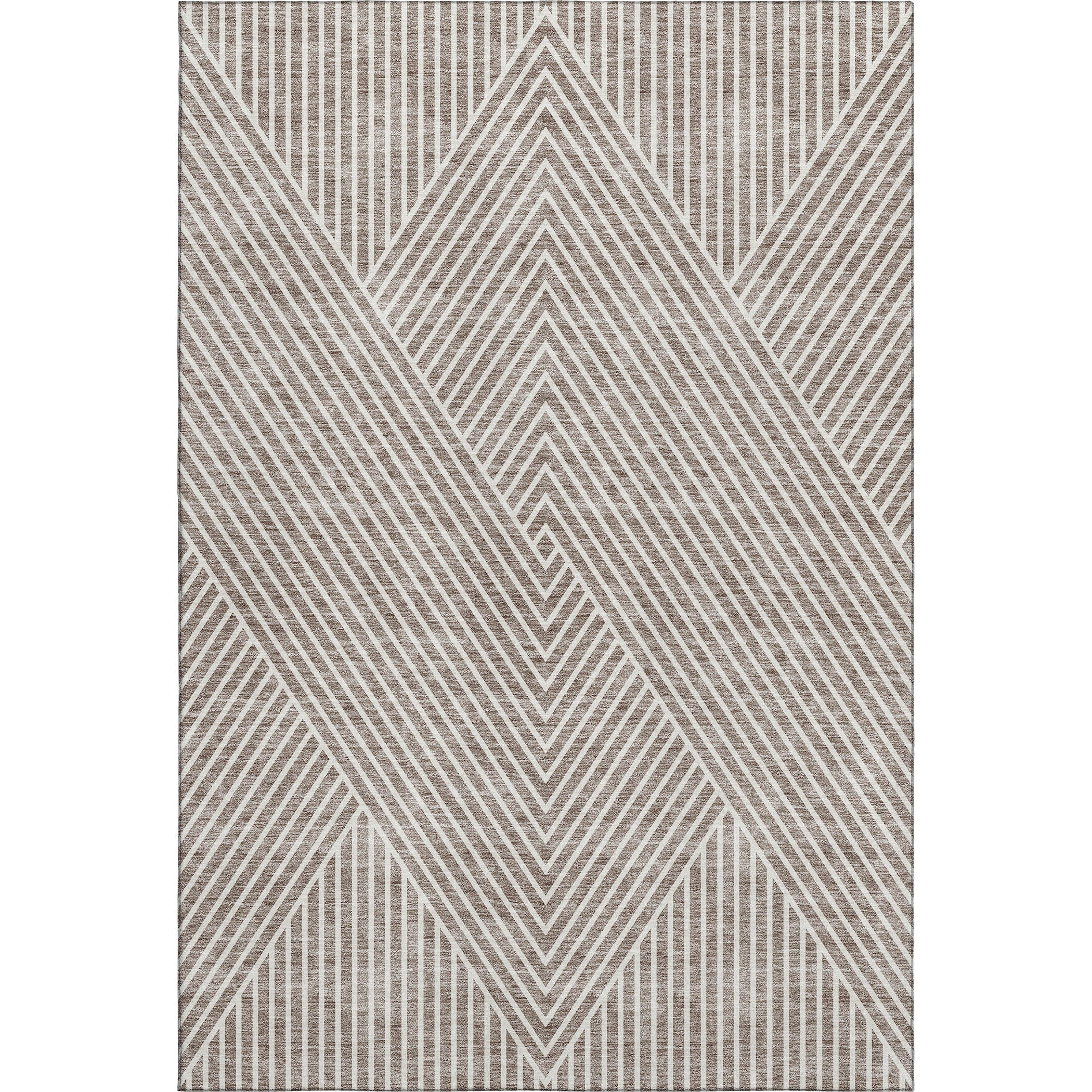 Bern Machine Washable Transitional Taupe Brown Rug 2'6" x 3'10" #shape_Rectangle