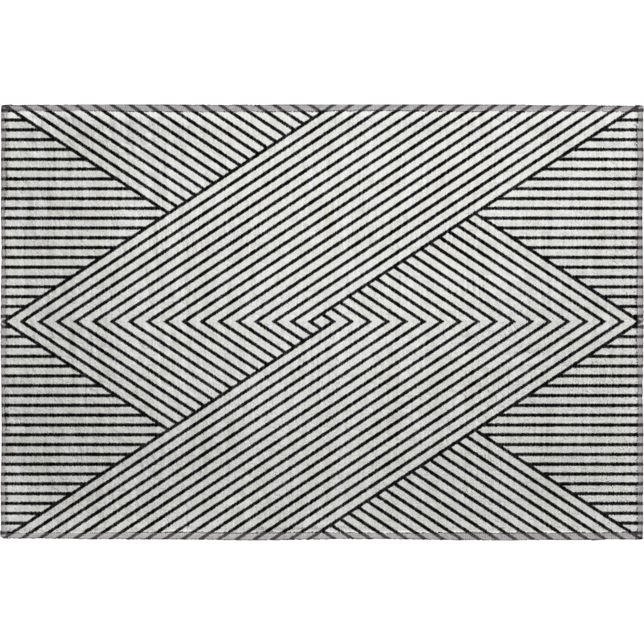Bern Machine Washable Transitional White Ivory Rug 1'8" x 2'6" #shape_Rectangle