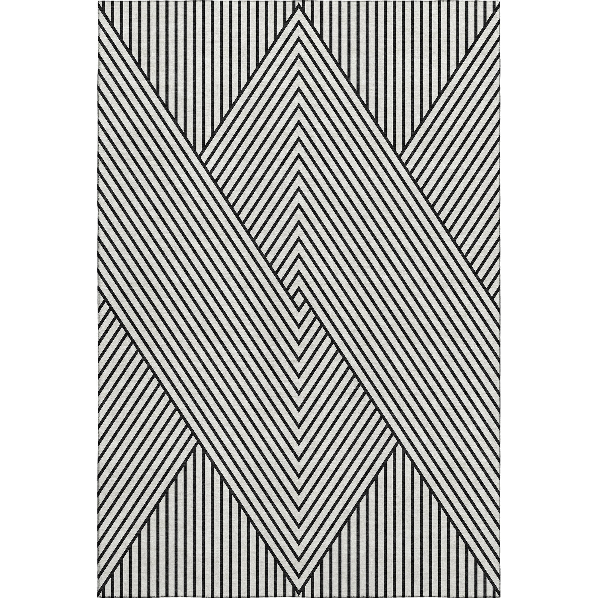 Bern Machine Washable Transitional White Ivory Rug 2'6" x 3'10" #shape_Rectangle