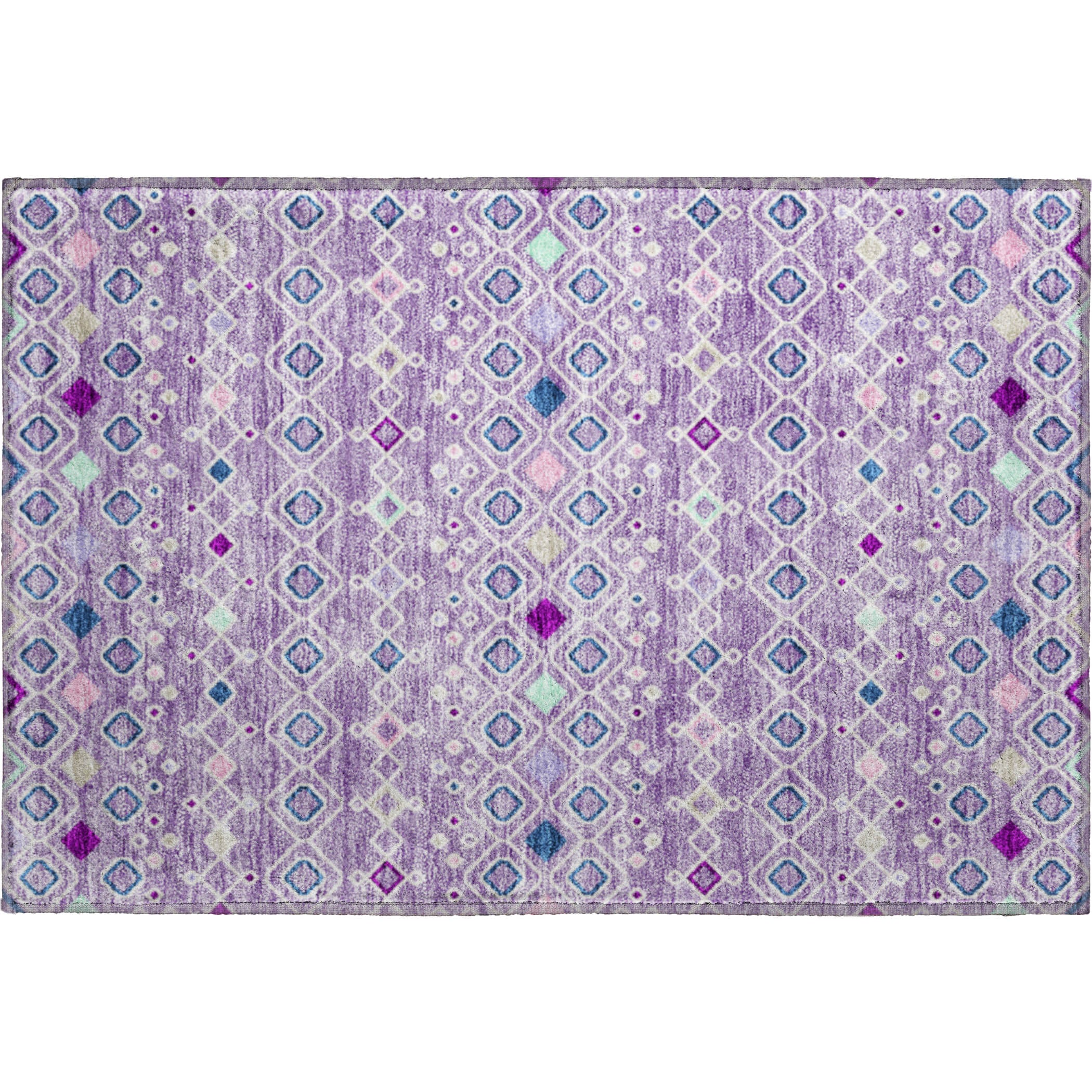 Tallinn Machine Washable Transitional Lavender Purple Rug 1'8" x 2'6" #shape_Rectangle