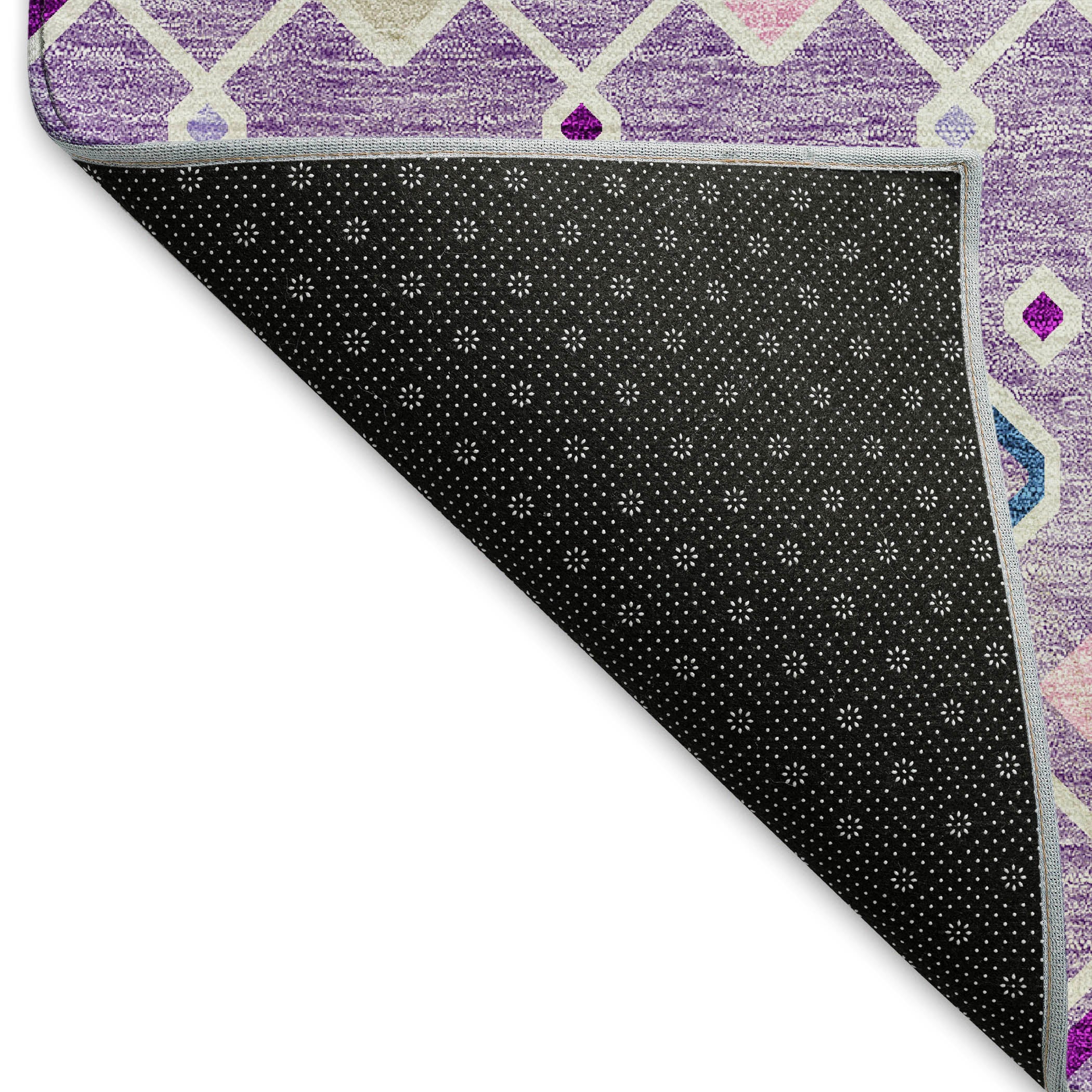 Tallinn Machine Washable Transitional Lavender Purple Rug 1'8" x 2'6" #shape_Rectangle