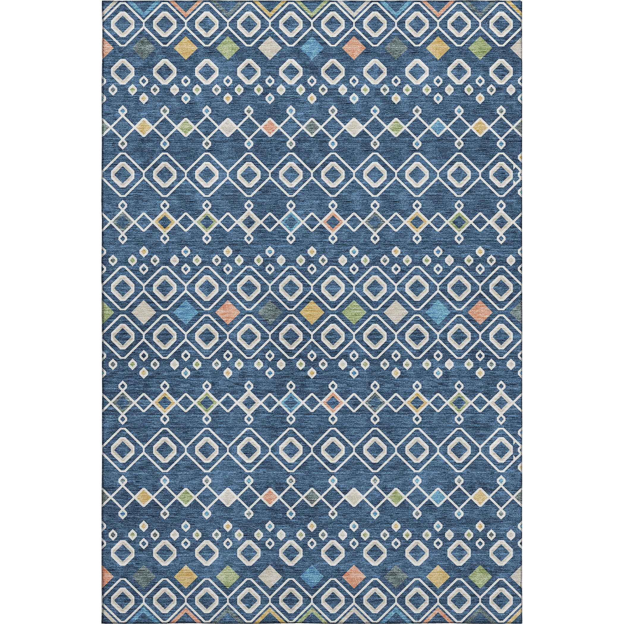 Tallinn Machine Washable Transitional Navy Blue Rug 2'6" x 3'10" #shape_Rectangle