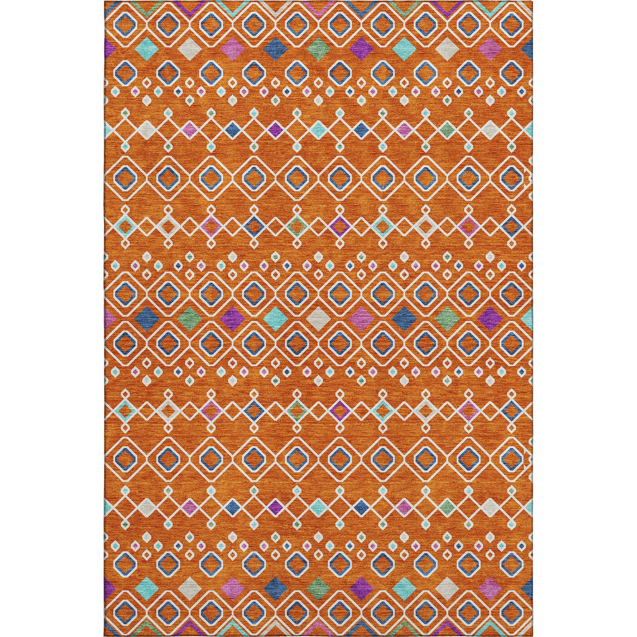 Tallinn Machine Washable Transitional Orange Rug 2'6" x 3'10" #shape_Rectangle
