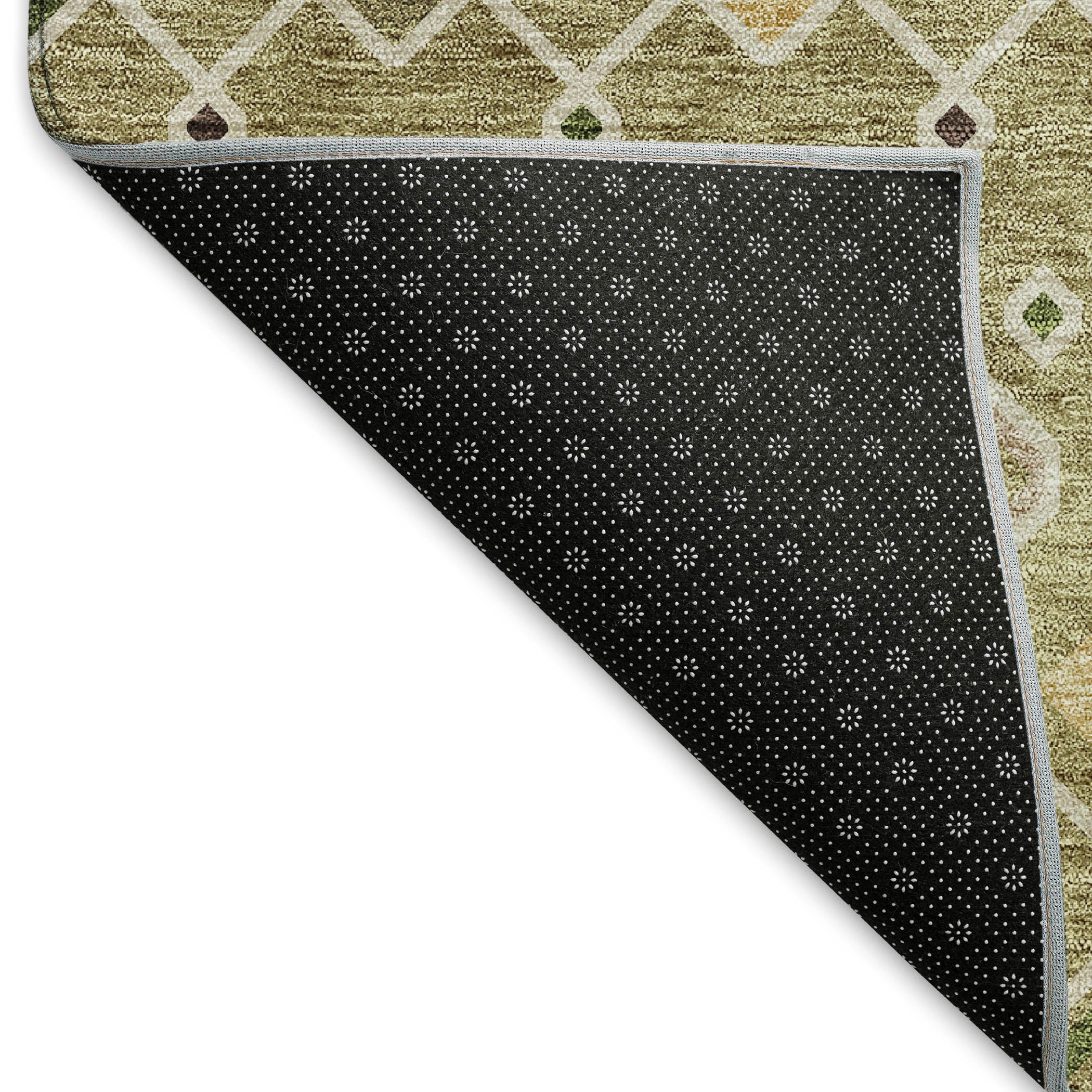Tallinn Machine Washable Transitional Sage Green Rug 1'8" x 2'6" #shape_Rectangle