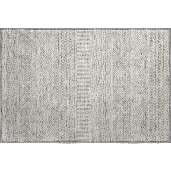 Florence Machine Washable Transitional Beige Brown Rug 1'8" x 2'6"