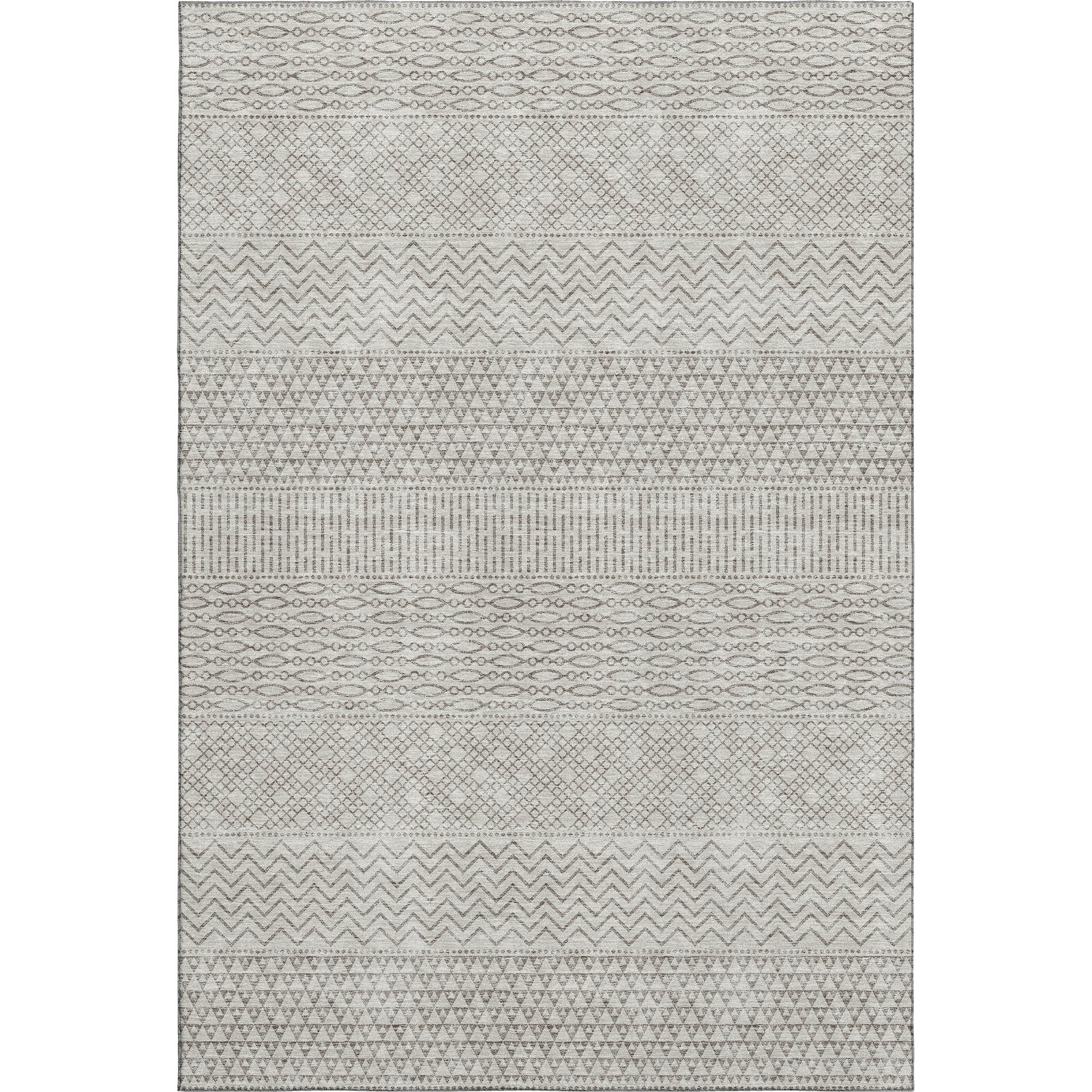 Florence Machine Washable Transitional Beige Brown Rug 2'6" x 3'10" #shape_Rectangle