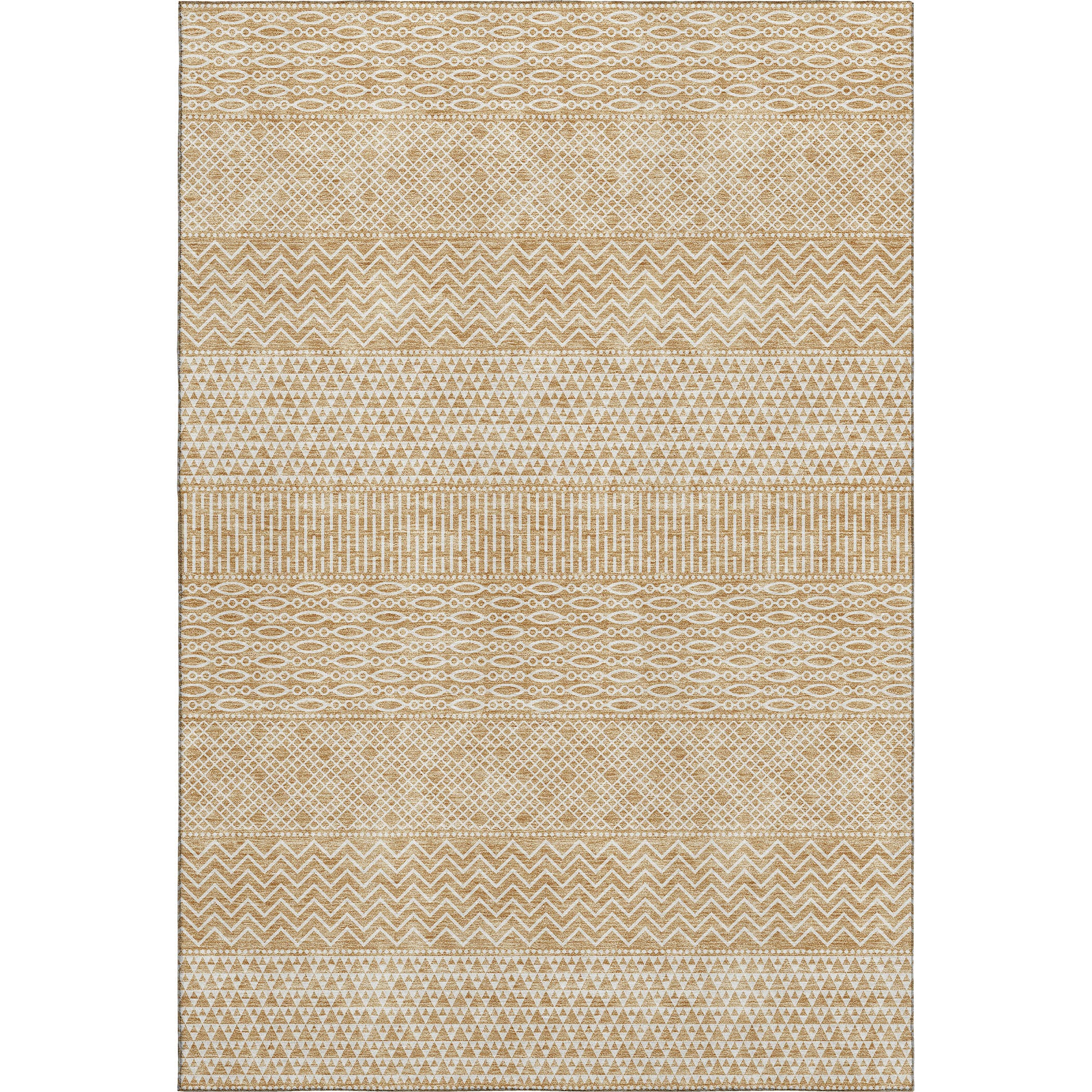 Florence Machine Washable Transitional Gold Rug 2'6" x 3'10" #shape_Rectangle