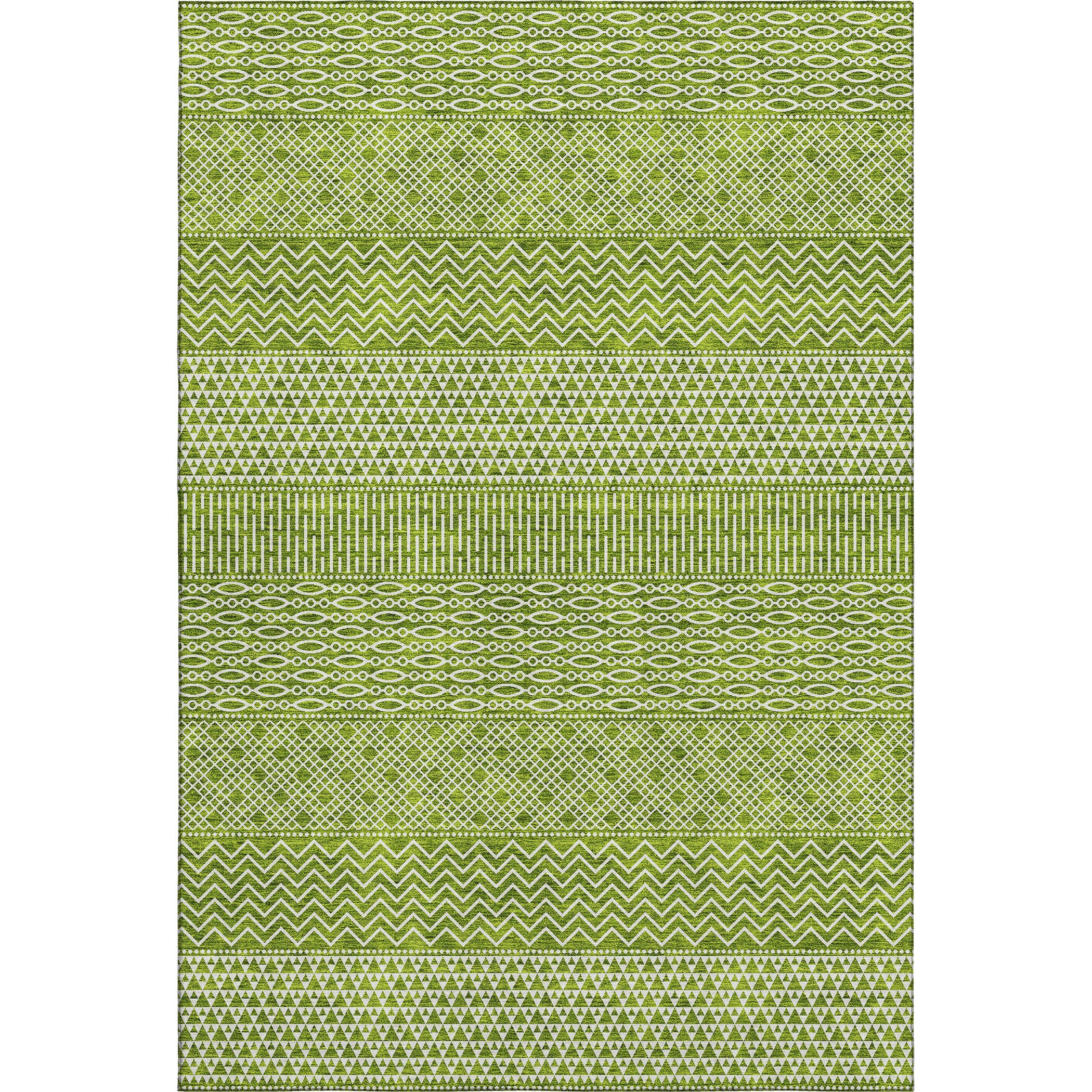 Florence Machine Washable Transitional Lime Green Rug 2'6" x 3'10" #shape_Rectangle