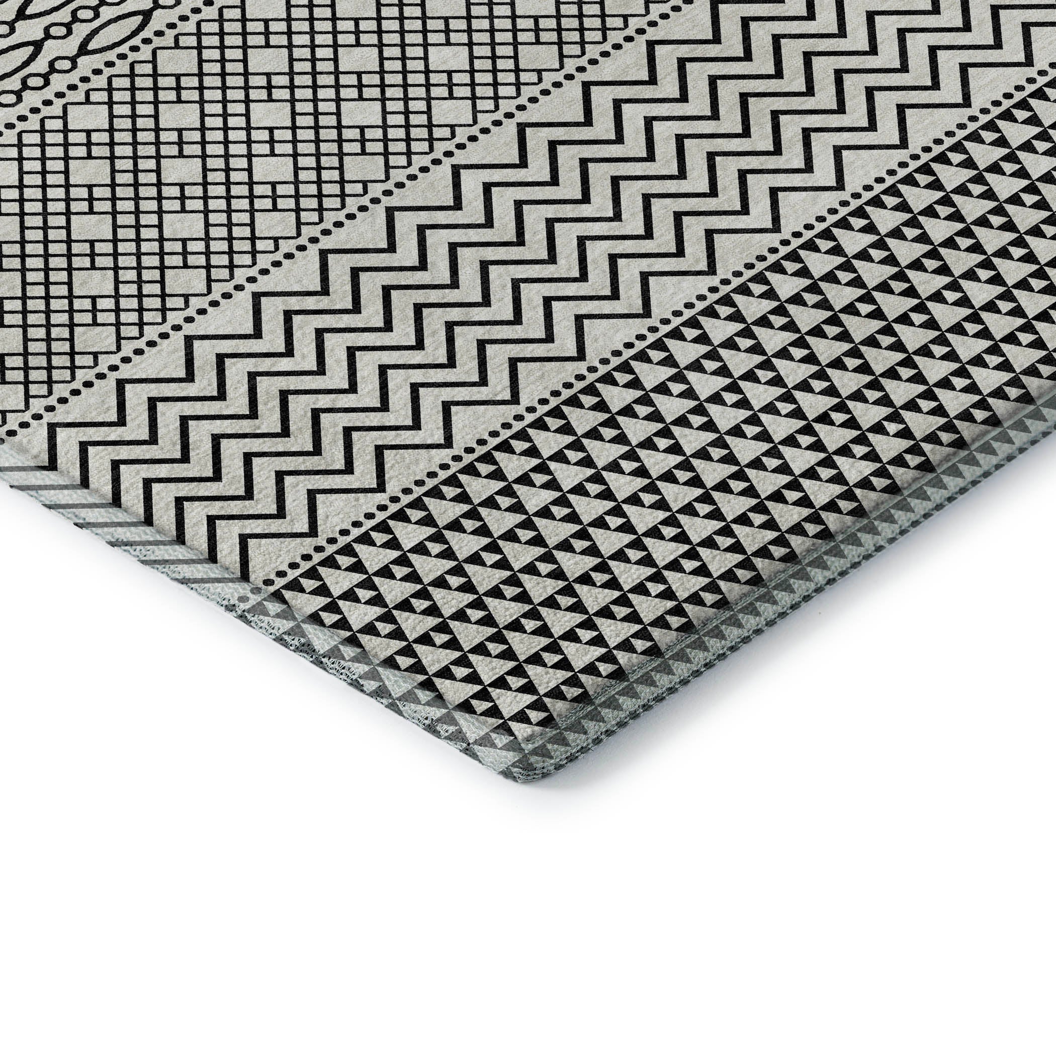 Florence Machine Washable Transitional White Ivory Rug 1'8" x 2'6" #shape_Rectangle