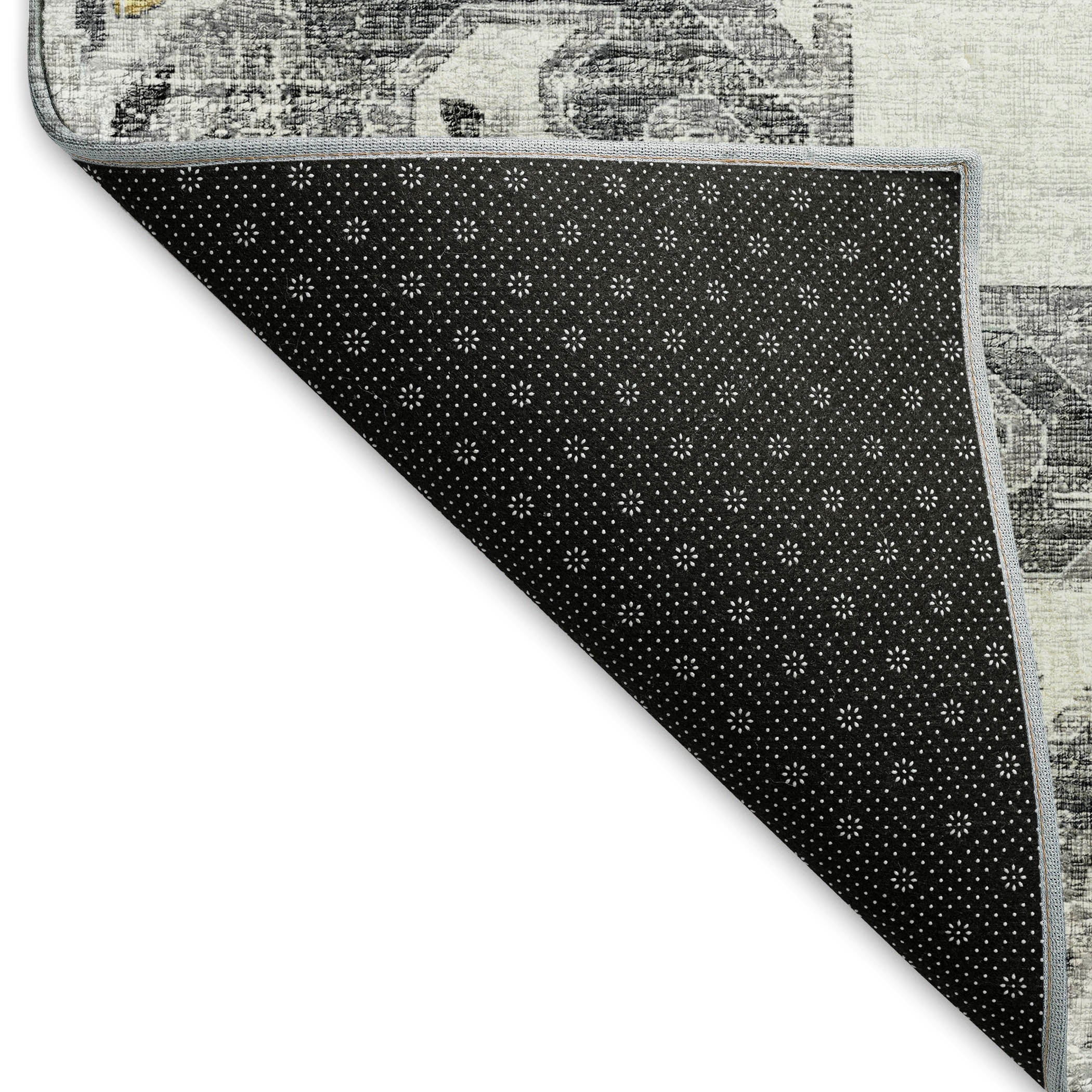 Athens Machine Washable Traditional Fog Gray Rug 1'8" x 2'6" #shape_Rectangle