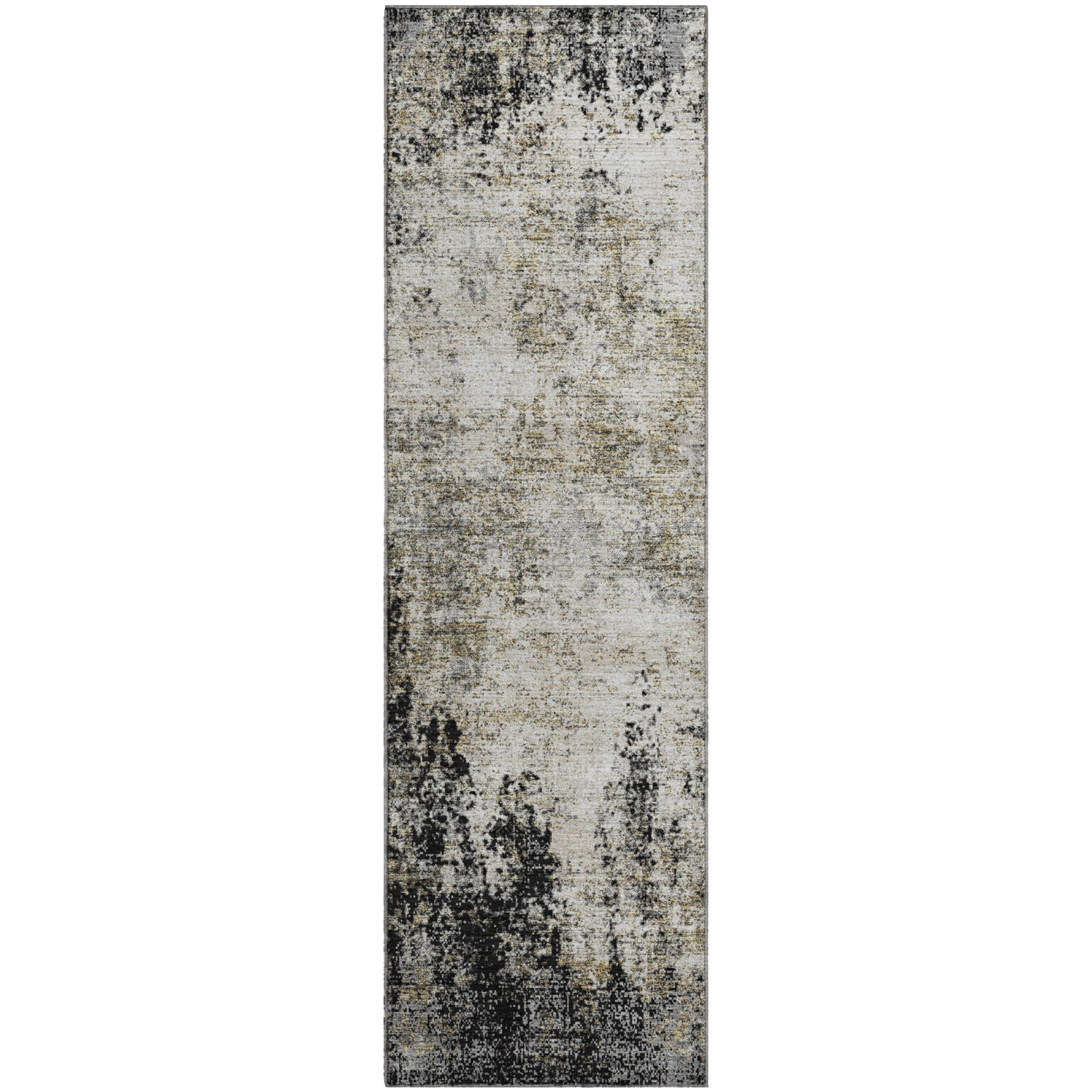 Bogota Machine Washable Transitional Black Rug 2'3" x 7'6" #shape_Runner