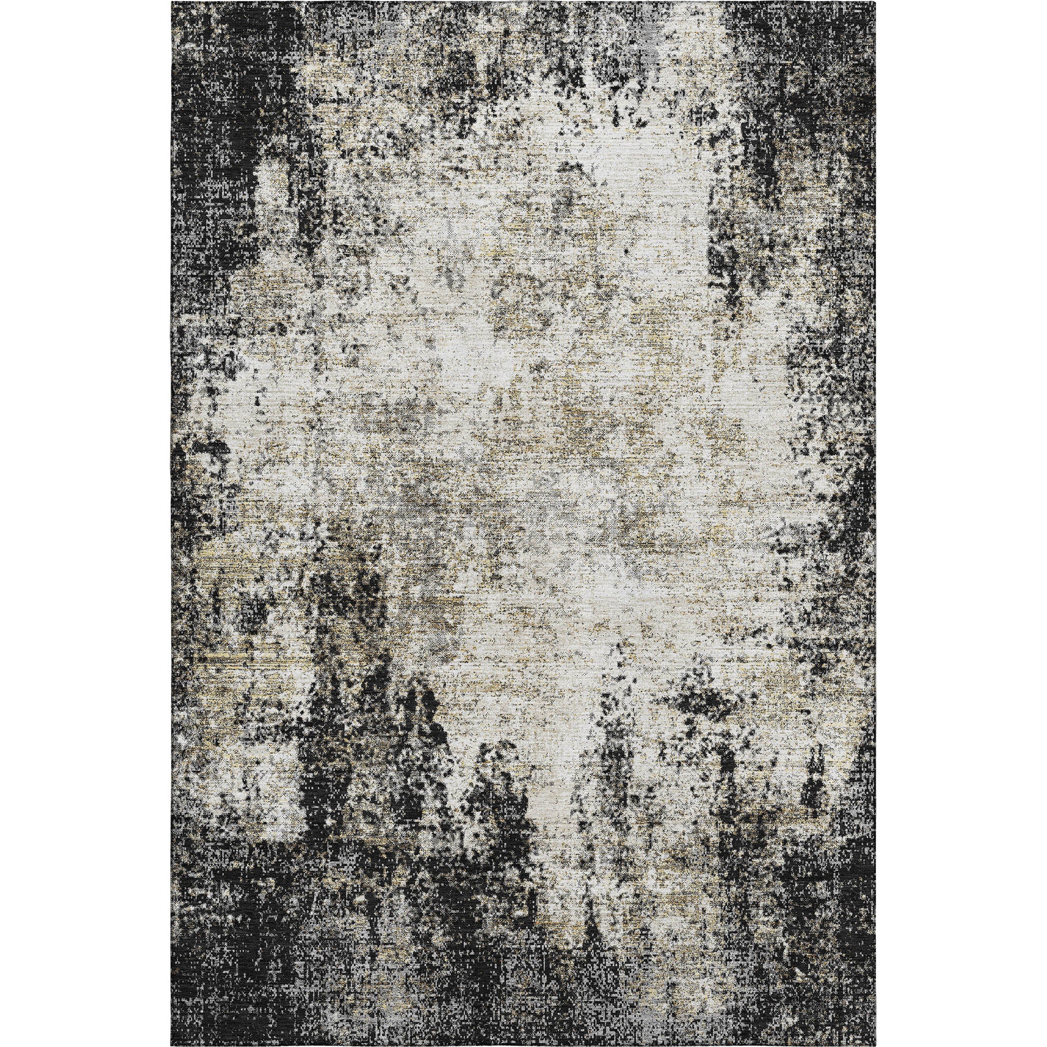Bogota Machine Washable Transitional Black Rug 2'6" x 3'10" #shape_Rectangle