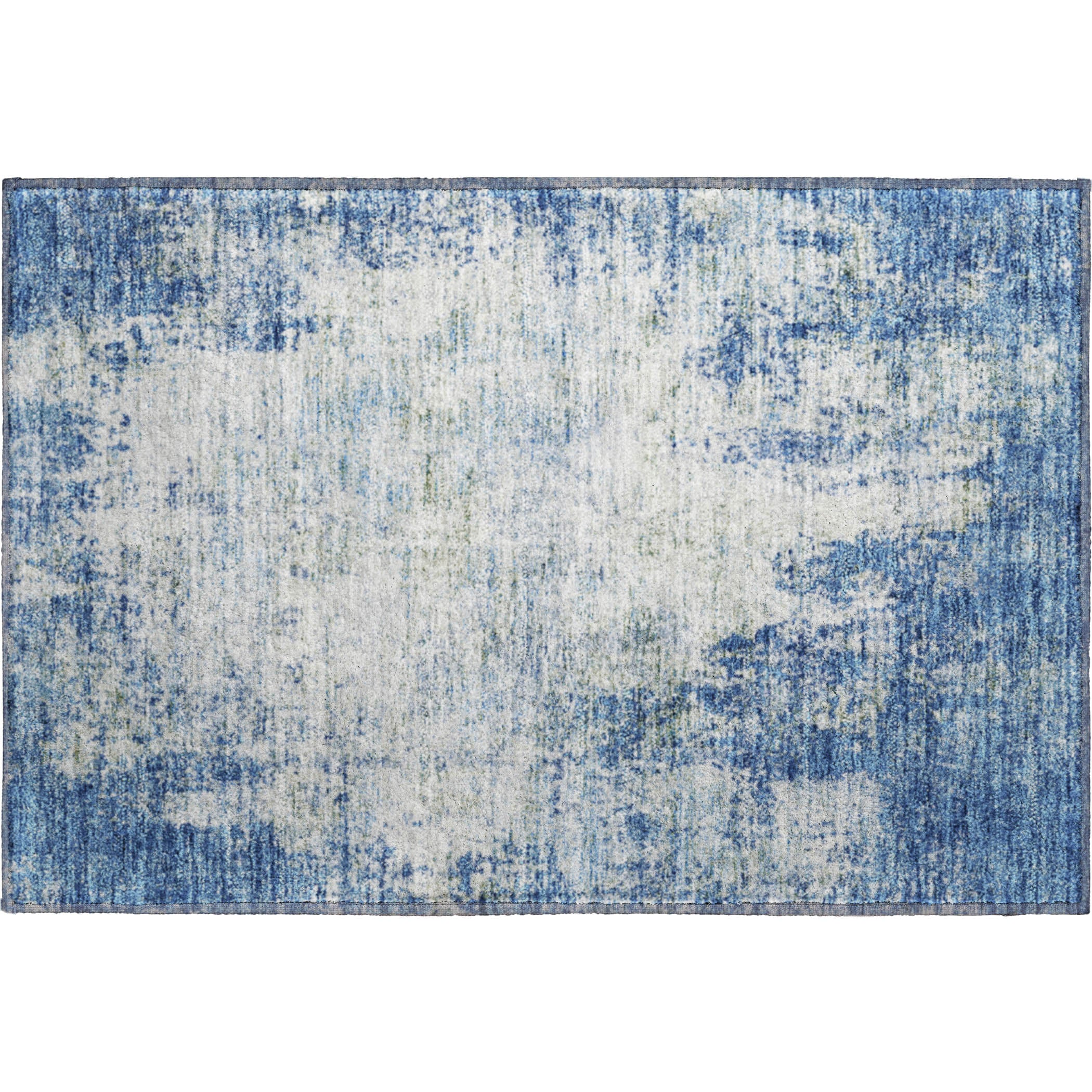 Bogota Machine Washable Transitional Denim Blue Rug 1'8" x 2'6" #shape_Rectangle