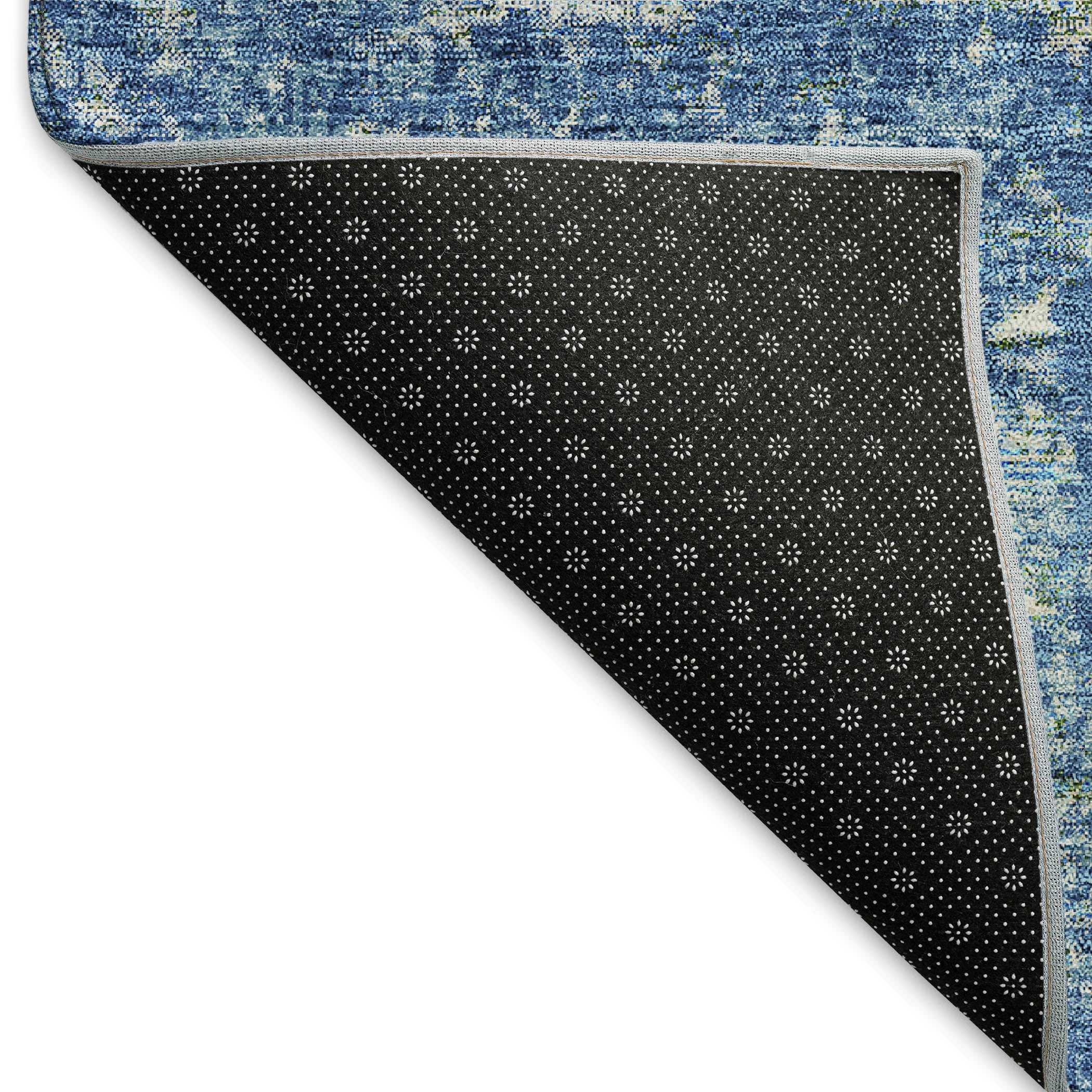 Bogota Machine Washable Transitional Denim Blue Rug 1'8" x 2'6" #shape_Rectangle