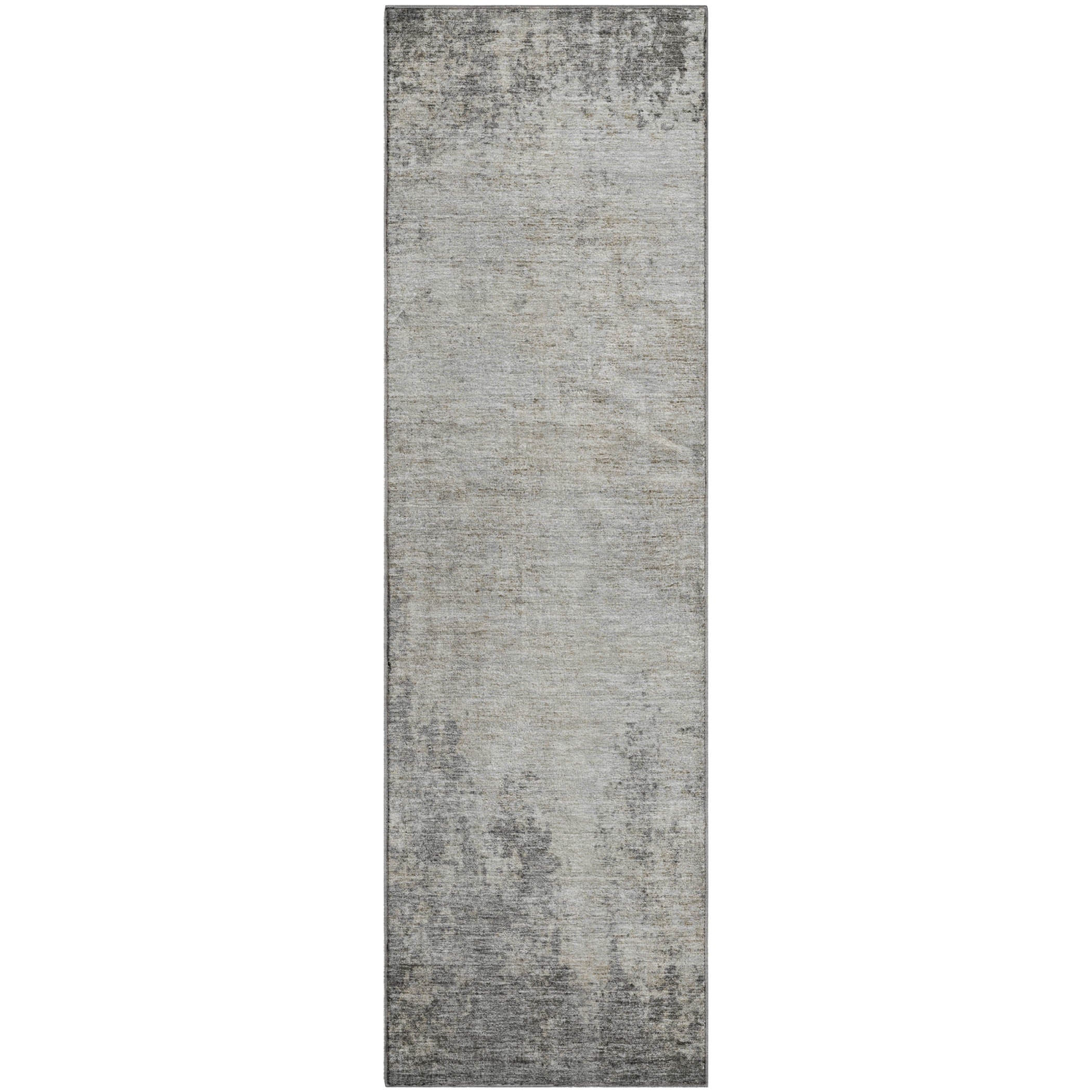 Bogota Machine Washable Transitional Gray Rug 2'3" x 7'6" #shape_Runner