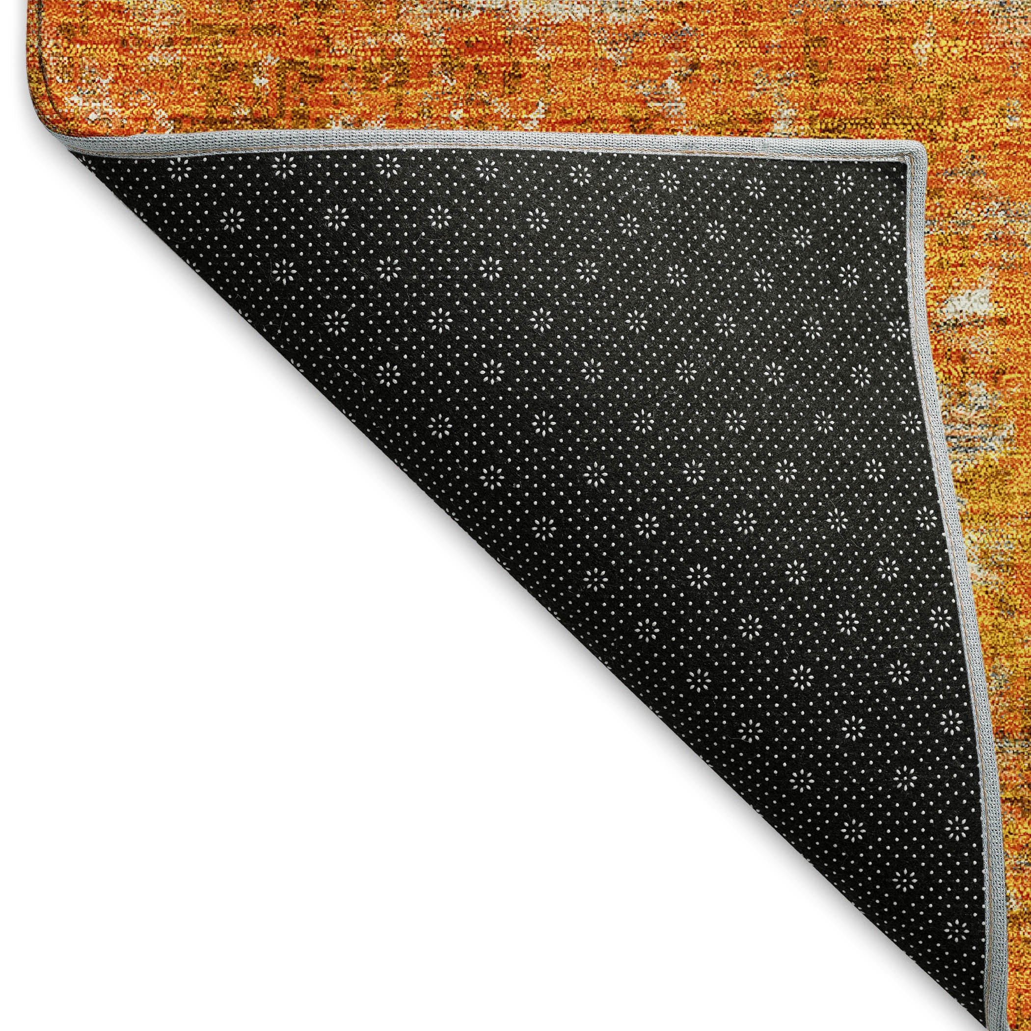 Bogota Machine Washable Transitional Orange Rug 1'8" x 2'6" #shape_Rectangle