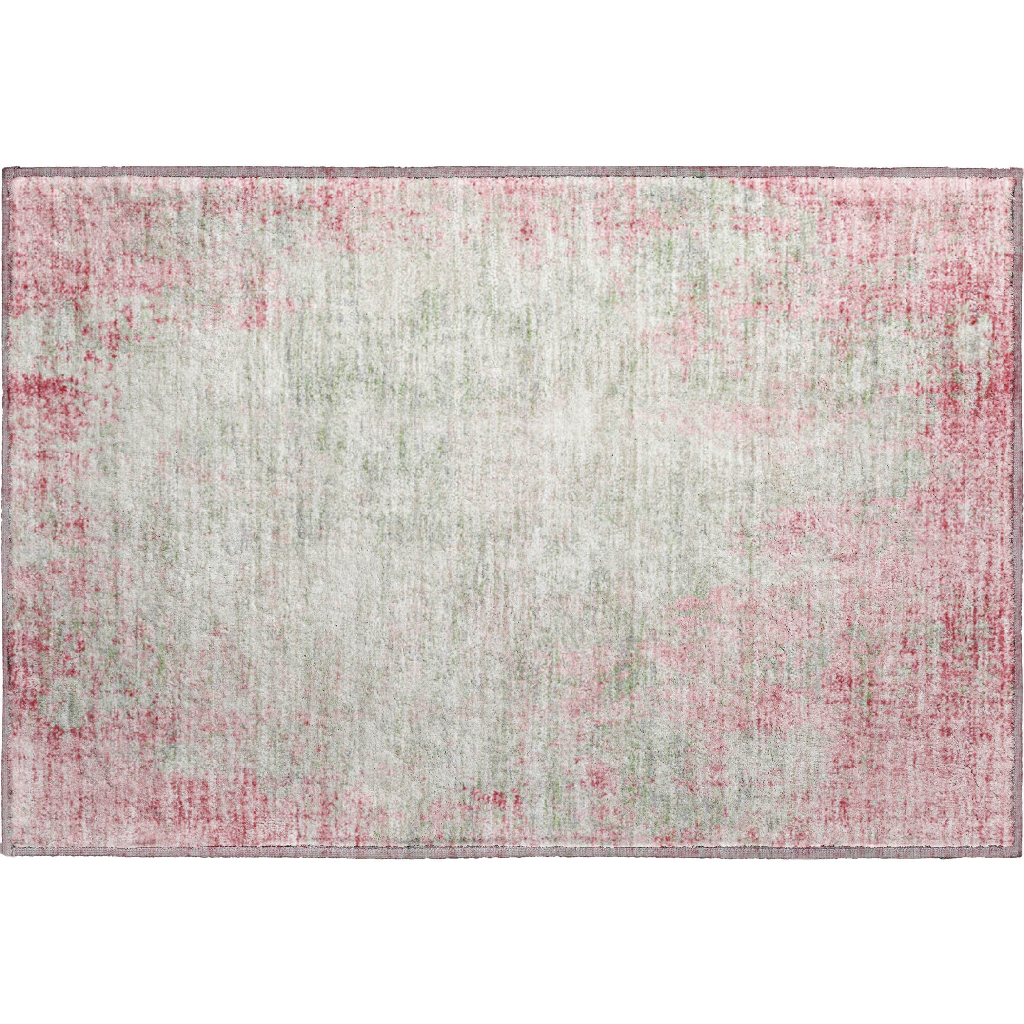 Bogota Machine Washable Transitional Pink Rug 1'8" x 2'6" #shape_Rectangle