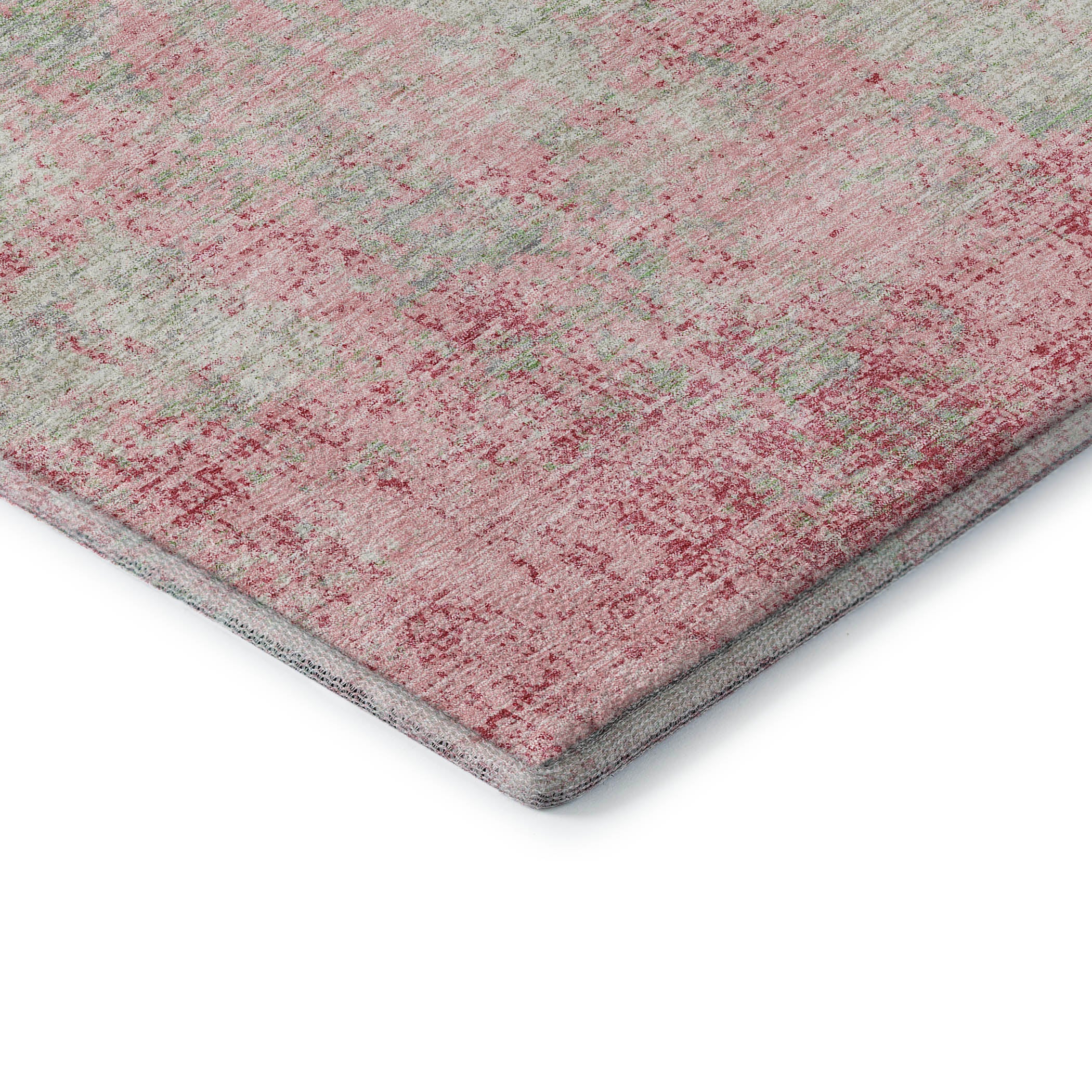 Bogota Machine Washable Transitional Pink Rug 1'8" x 2'6" #shape_Rectangle