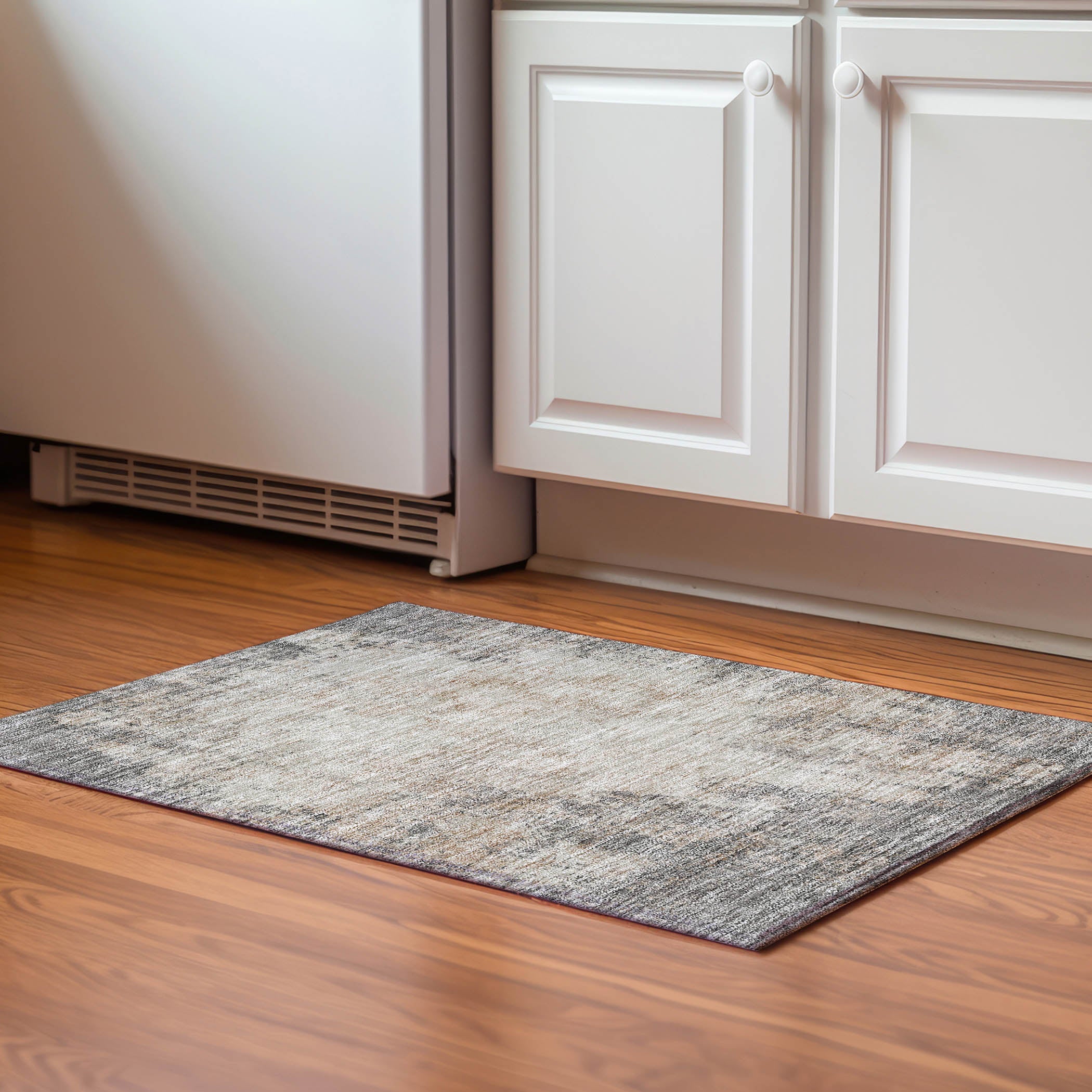 Bogota Machine Washable Transitional Taupe Brown Rug 1'8" x 2'6" #shape_Rectangle