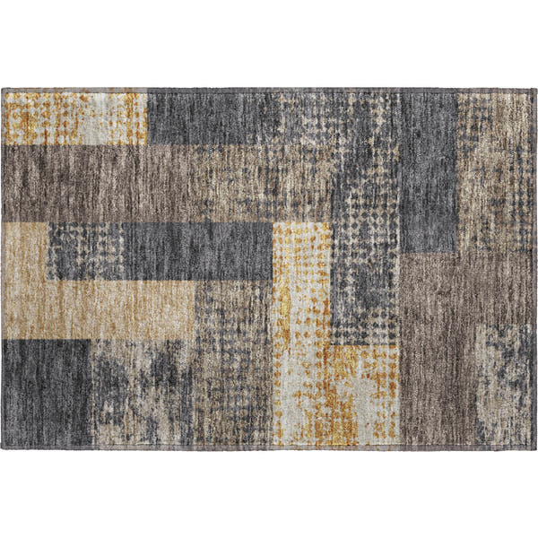 Nairobi Machine Washable Transitional Coffee Brown Rug 1'8" x 2'6"