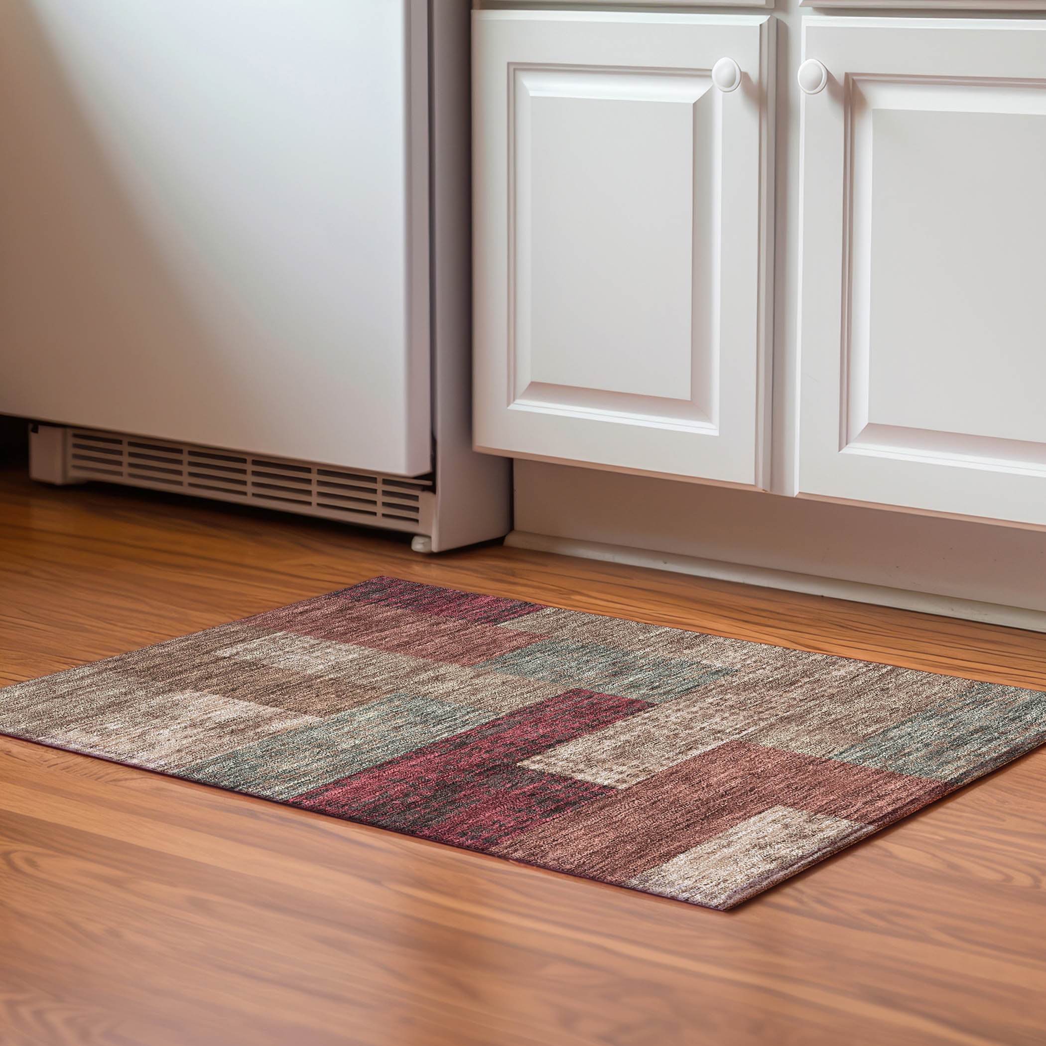 Nairobi Machine Washable Transitional Mocha Brown Rug 1'8" x 2'6" #shape_Rectangle