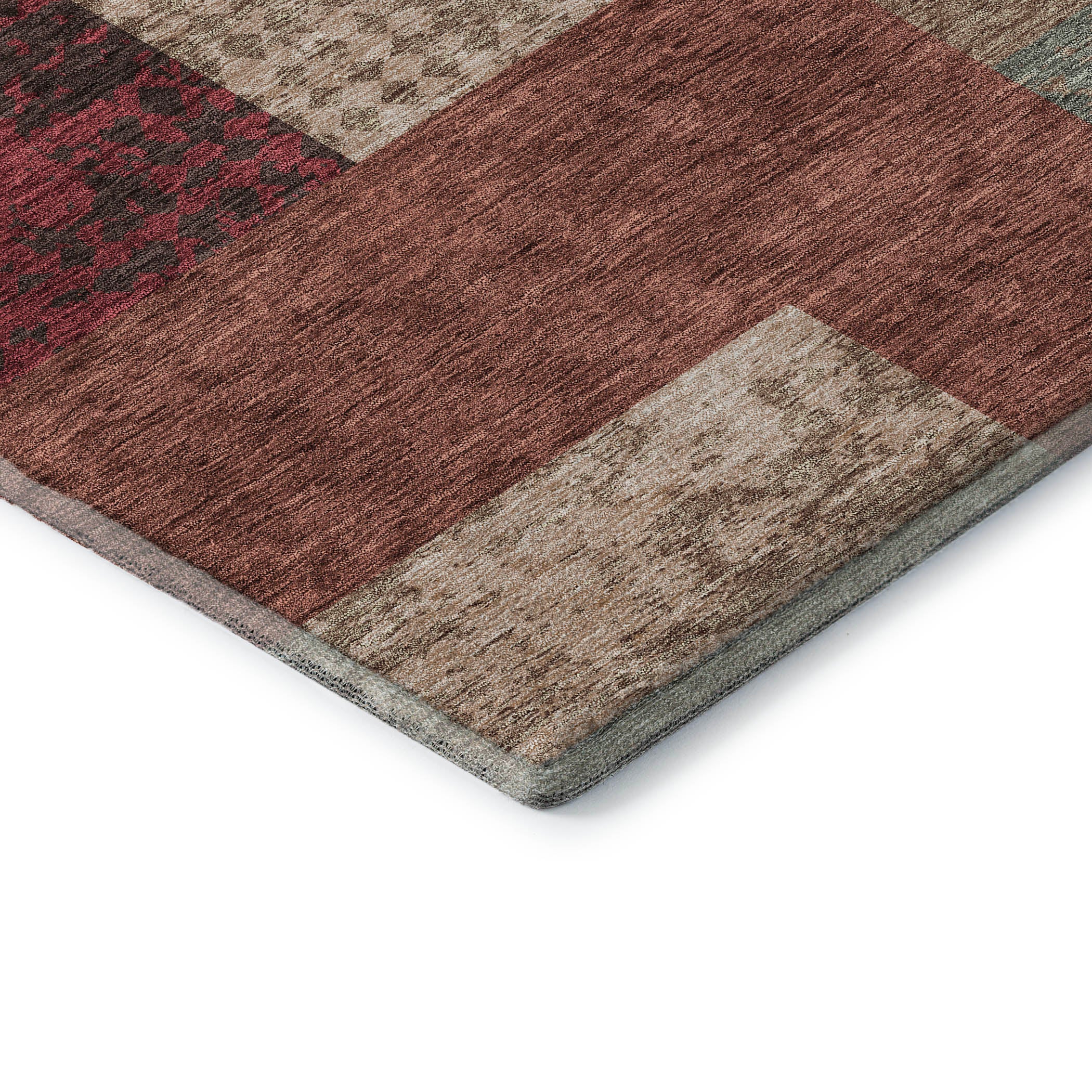 Nairobi Machine Washable Transitional Mocha Brown Rug 1'8" x 2'6" #shape_Rectangle