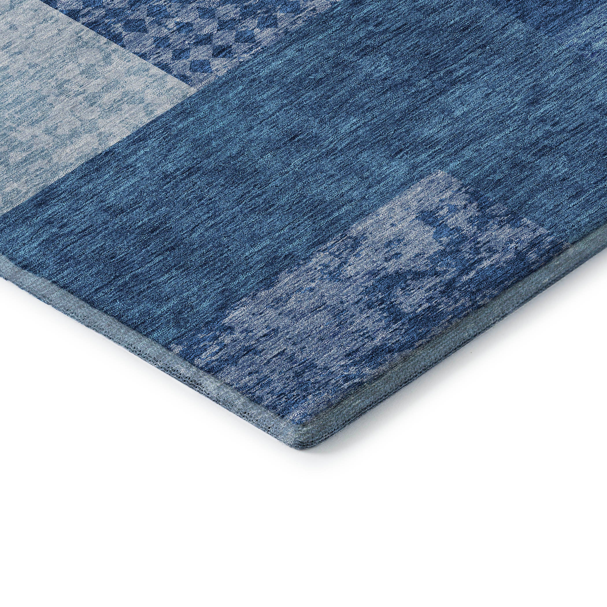 Nairobi Machine Washable Transitional Navy Blue Rug 1'8" x 2'6" #shape_Rectangle