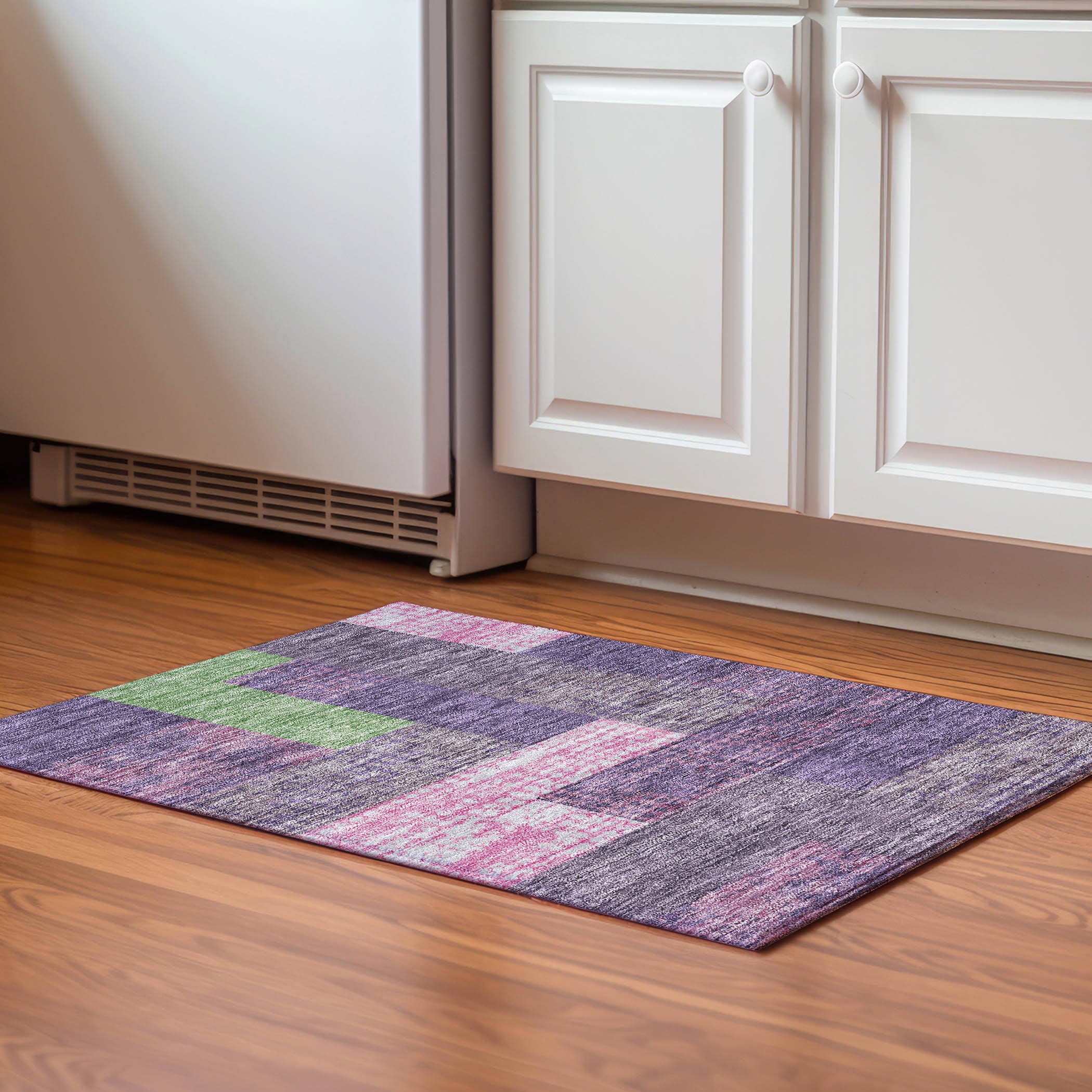 Nairobi Machine Washable Transitional Purple Rug 1'8" x 2'6" #shape_Rectangle
