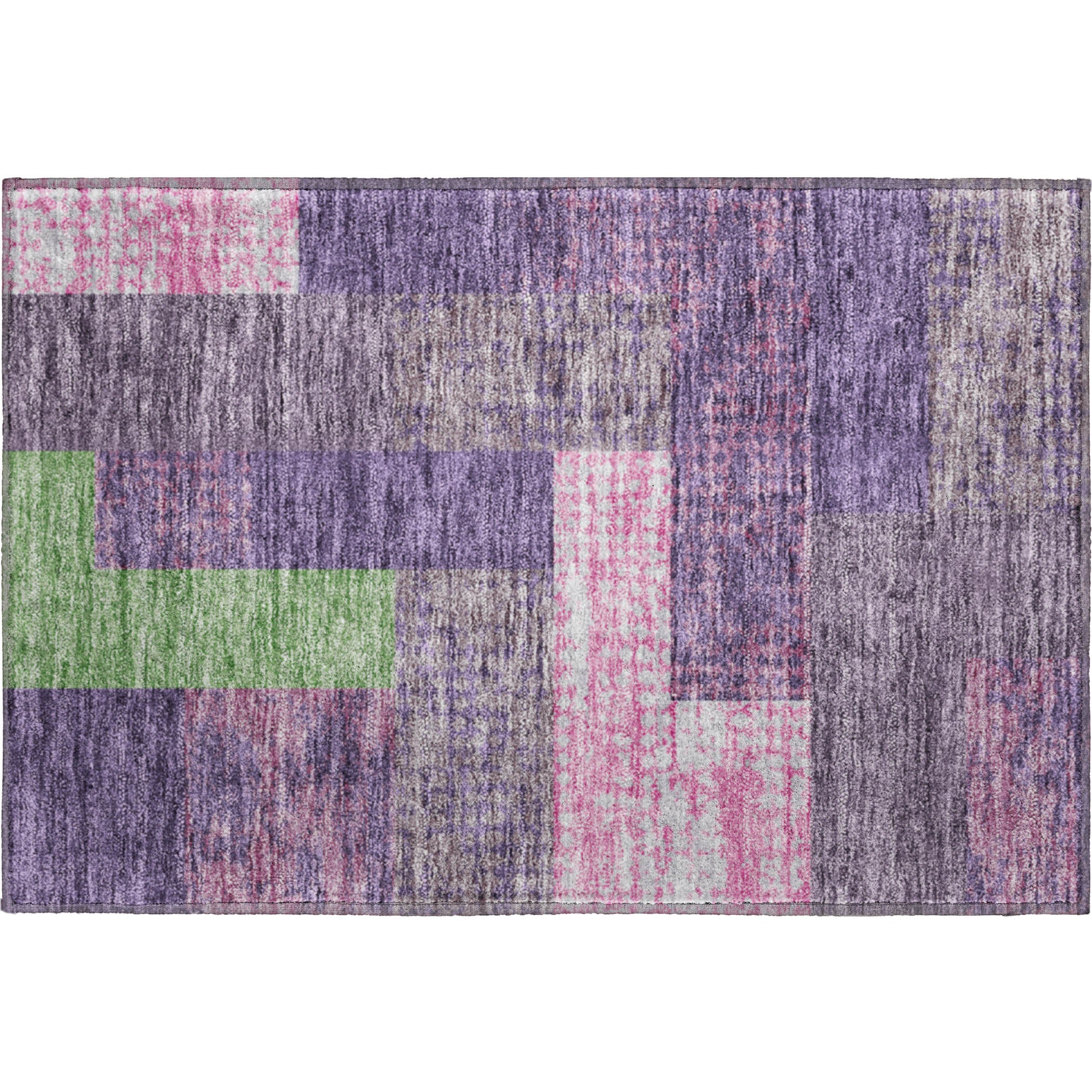 Nairobi Machine Washable Transitional Purple Rug 1'8" x 2'6" #shape_Rectangle