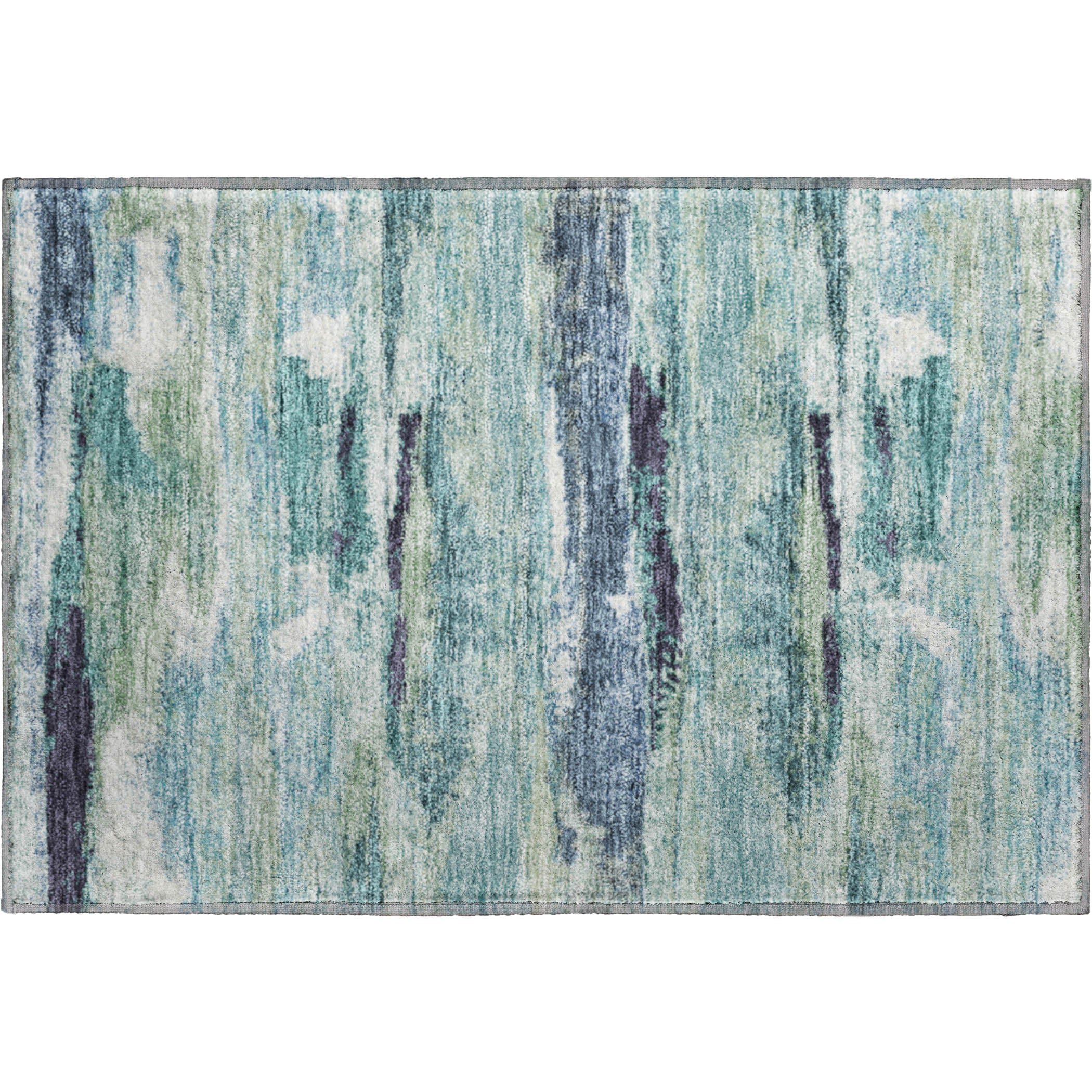 Baku Machine Washable Transitional Aloe Green Rug 1'8" x 2'6" #shape_Rectangle