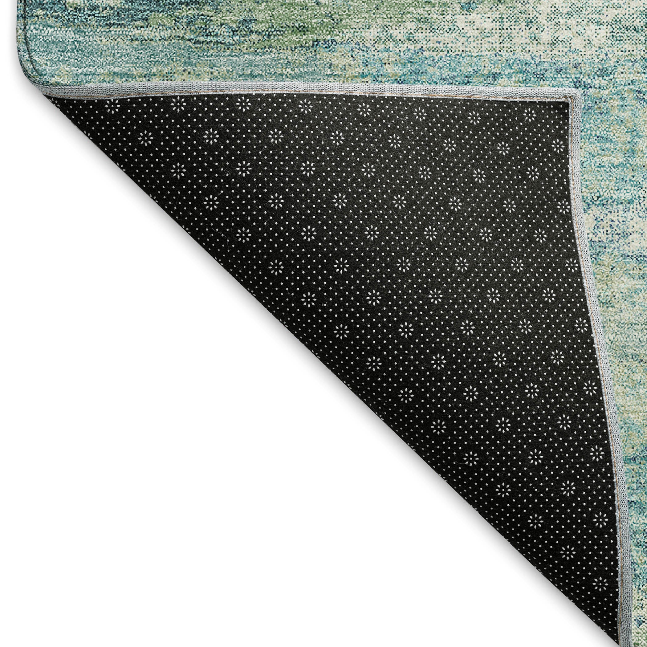 Baku Machine Washable Transitional Aloe Green Rug 1'8" x 2'6" #shape_Rectangle