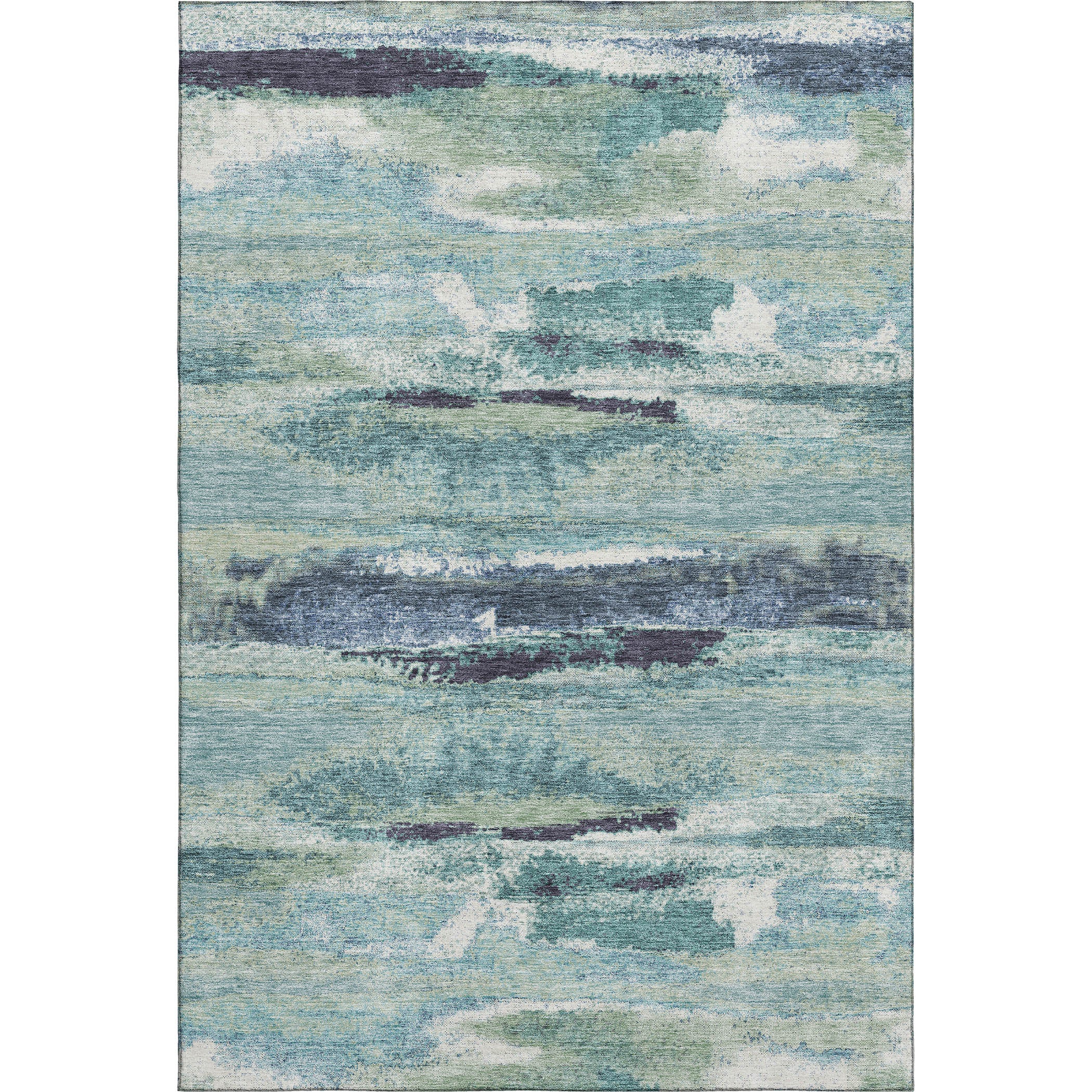 Baku Machine Washable Transitional Aloe Green Rug 2'6" x 3'10" #shape_Rectangle