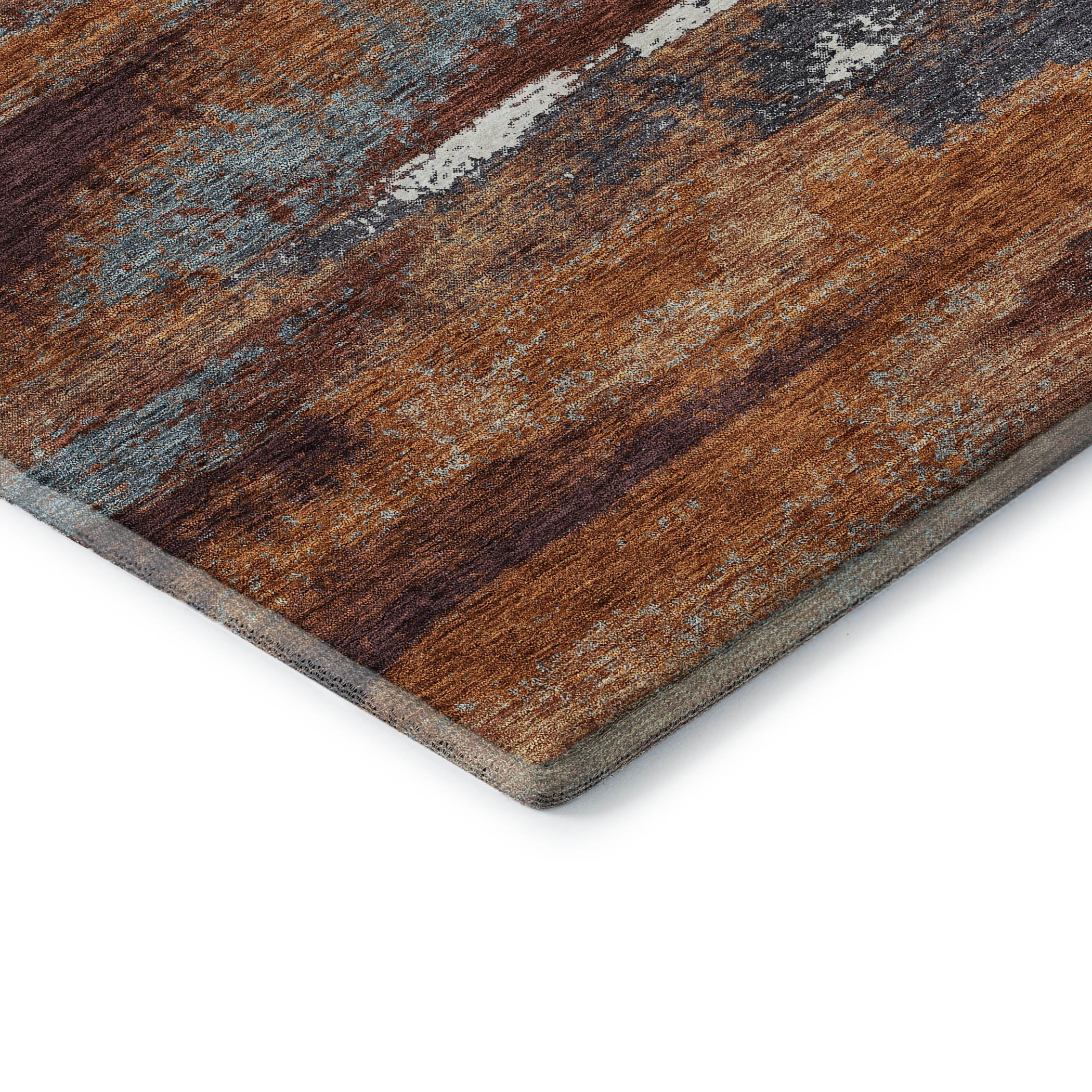 Baku Machine Washable Transitional Copper Orange Rug 1'8" x 2'6" #shape_Rectangle