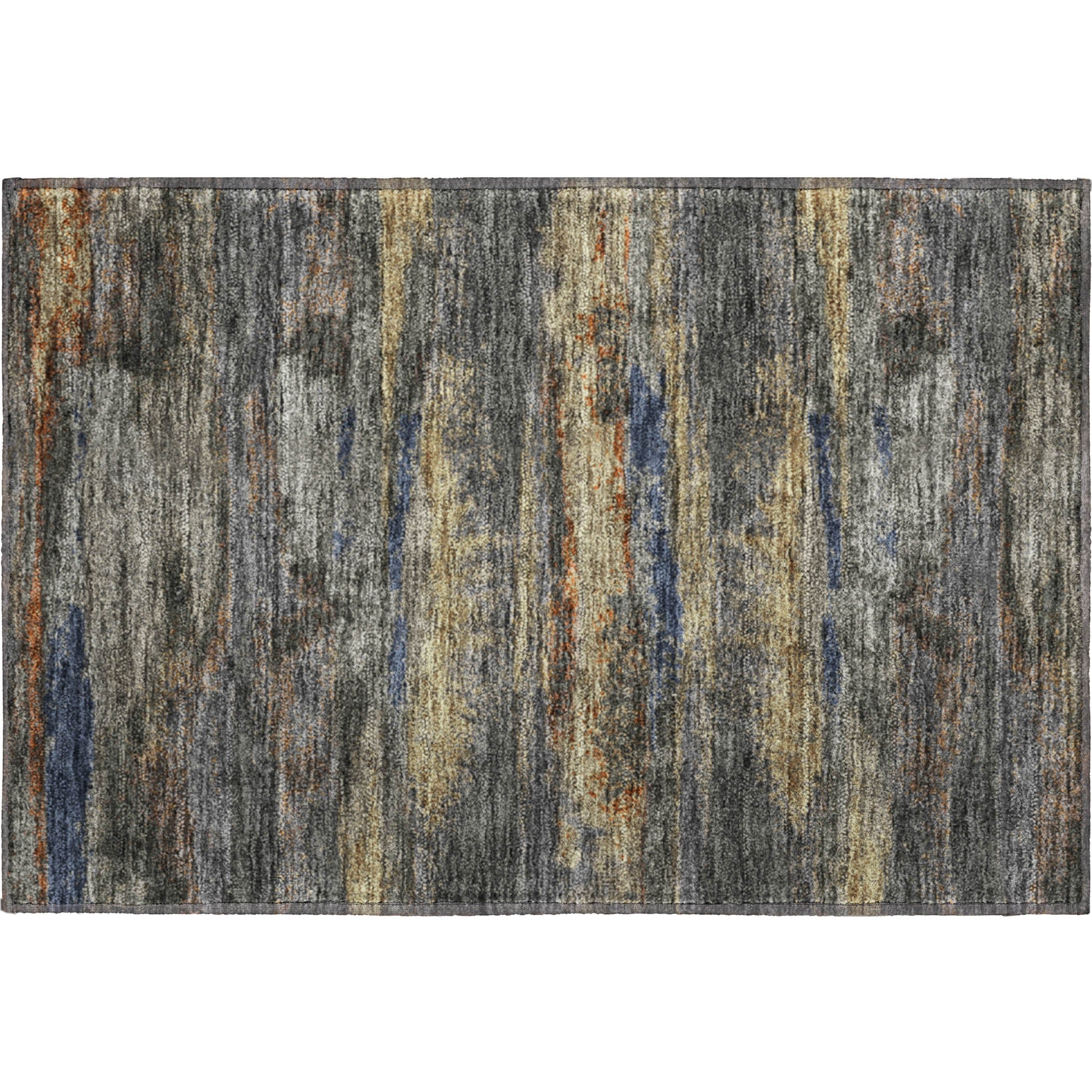 Baku Machine Washable Transitional Graphite Gray Rug 1'8" x 2'6" #shape_Rectangle