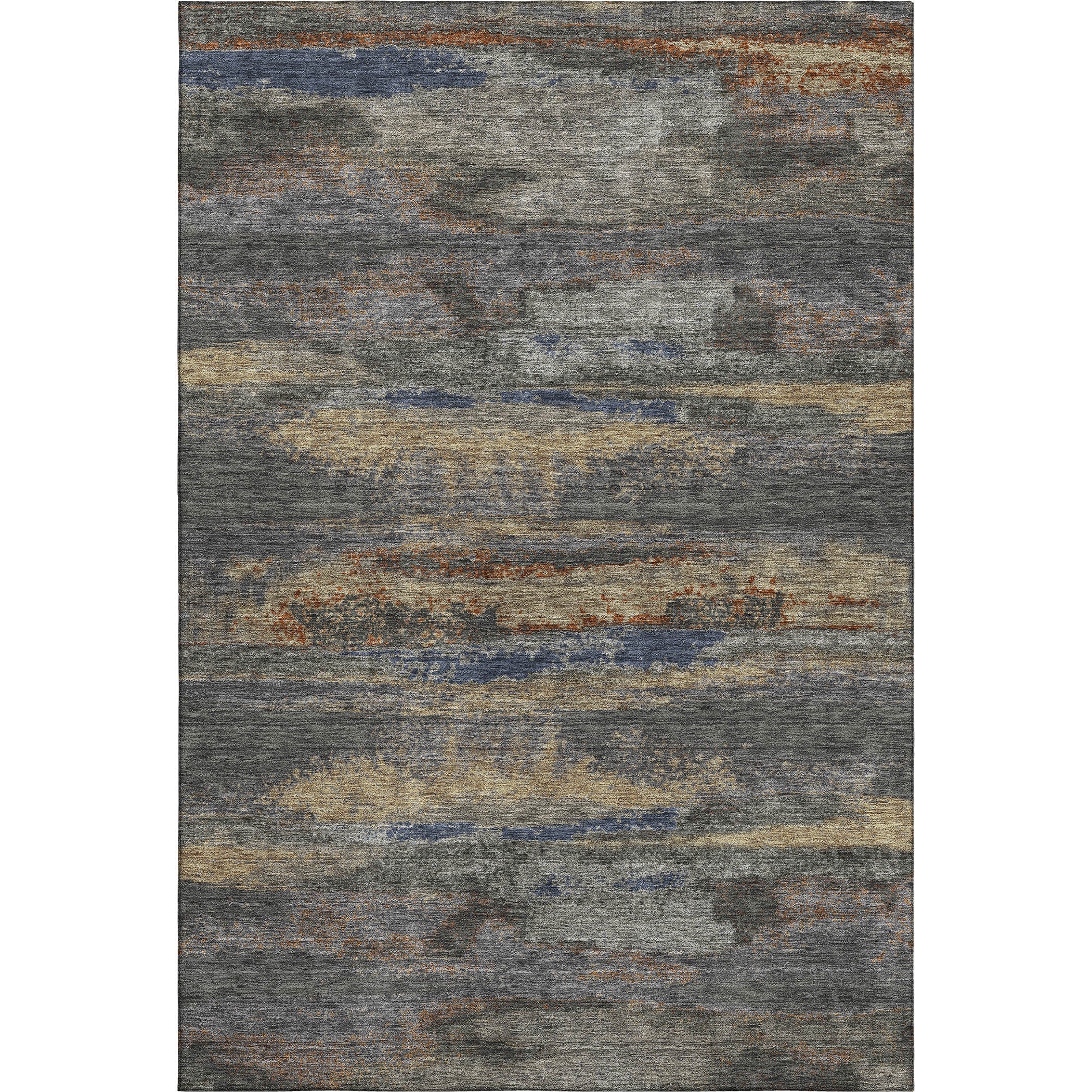 Baku Machine Washable Transitional Graphite Gray Rug 2'6" x 3'10" #shape_Rectangle